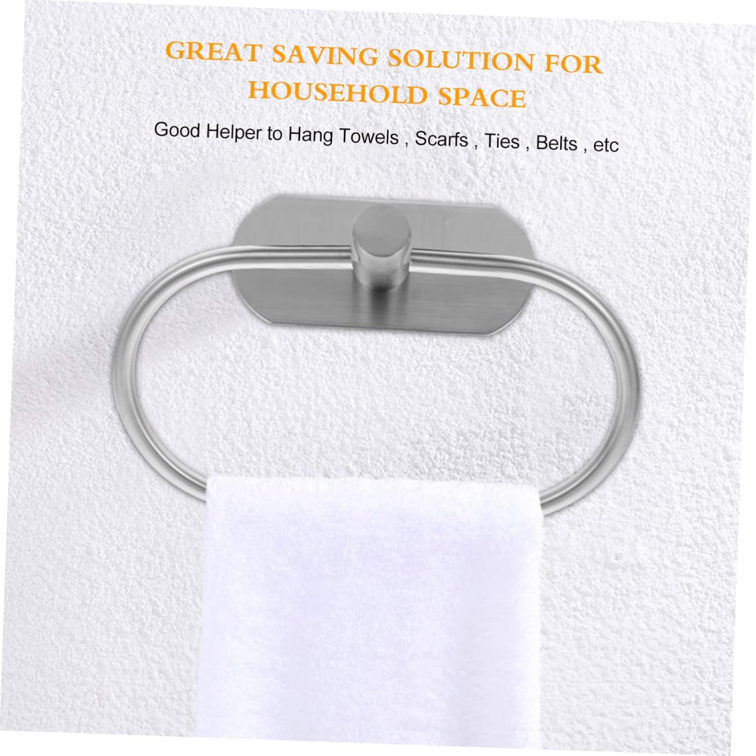 CRILSTYLEO Oval Towel Holder Rustproof Modern Bathroom Hook
