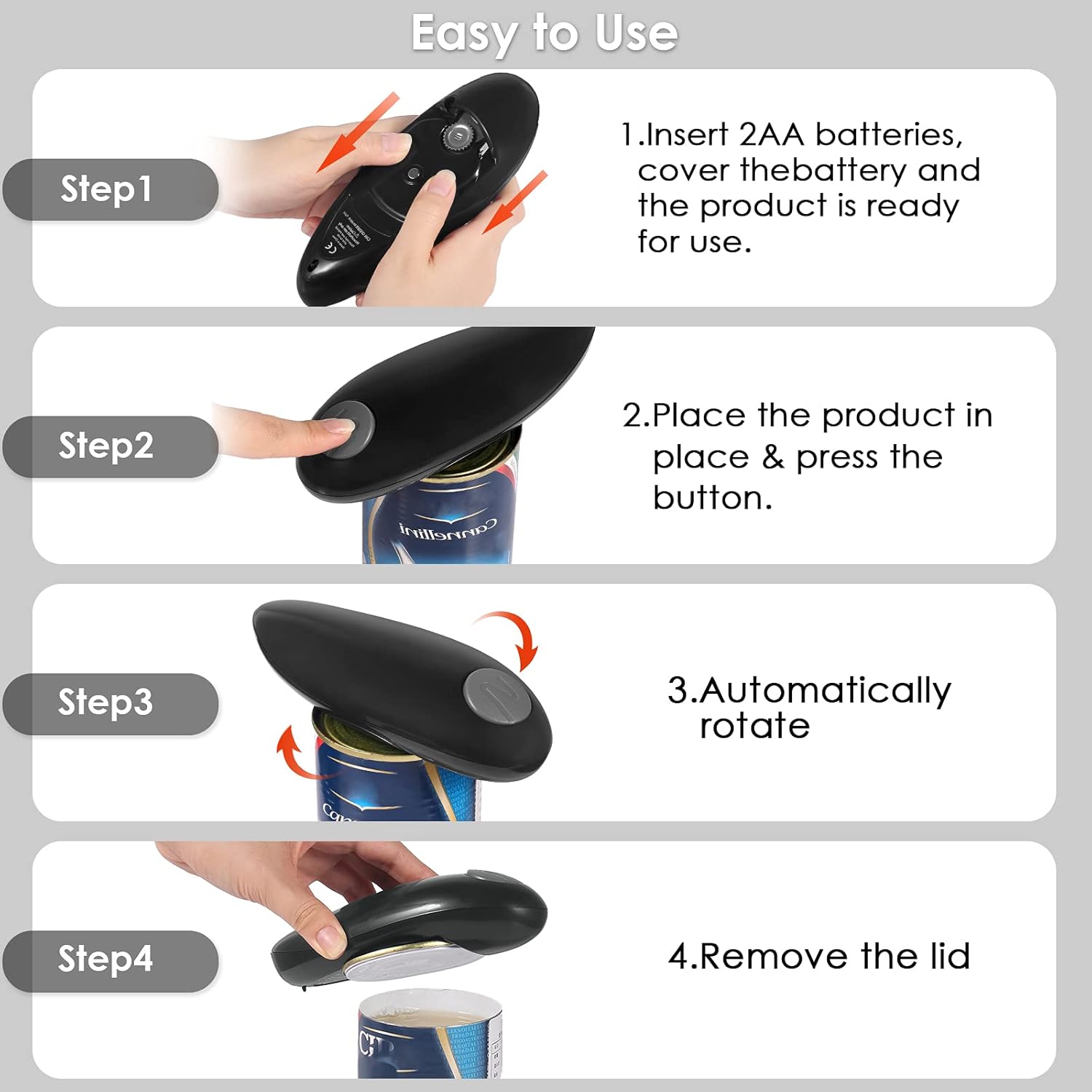Electric Can Opener One Touch Switch 1