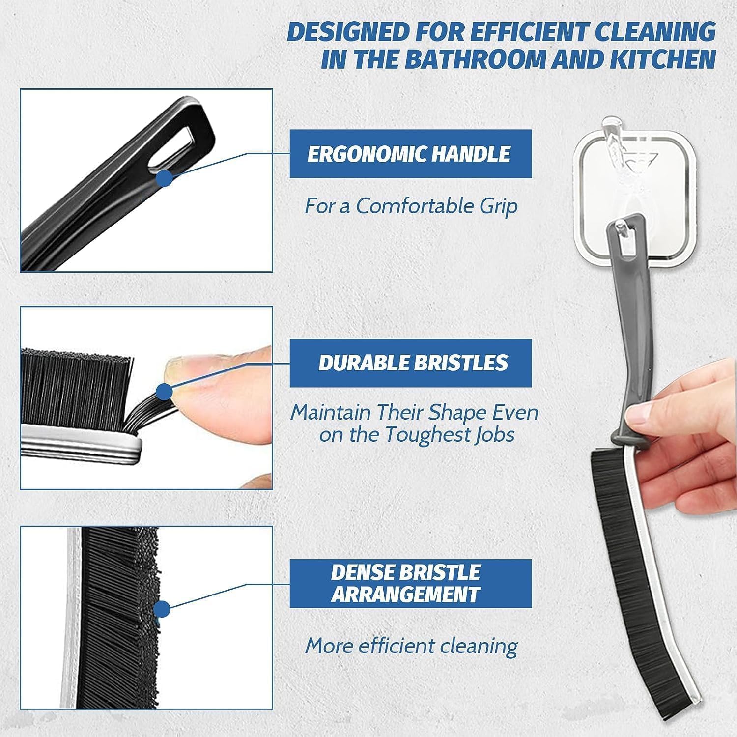 Dulce Casa 3 Pcs Crevice Cleaning Brush