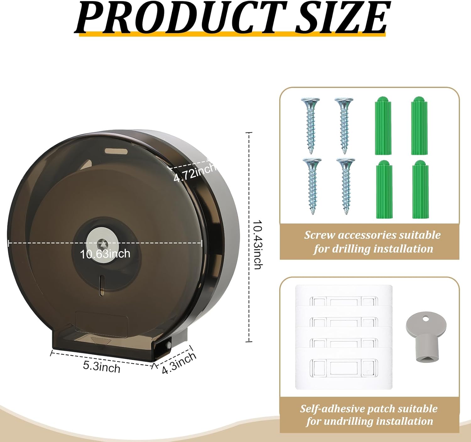 Layhit 6-Pack Wall-Mounted Toilet Paper Dispenser