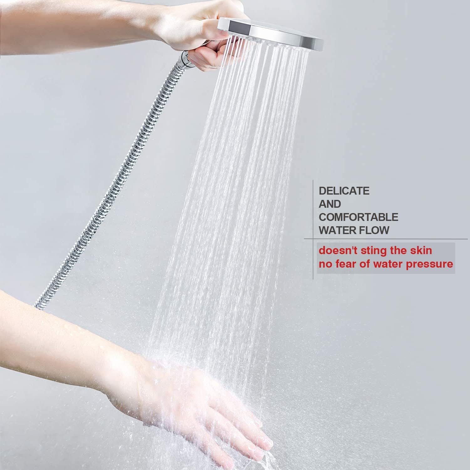 KWTORFIA Chrome-Plated High Pressure Handheld Shower Head G12 Interface
