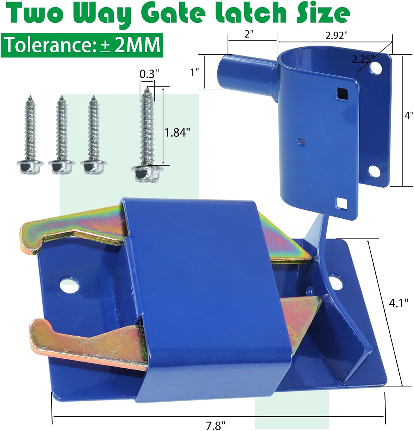 Heavy Duty 2-Way Farm Gate Latch for Metal Gates