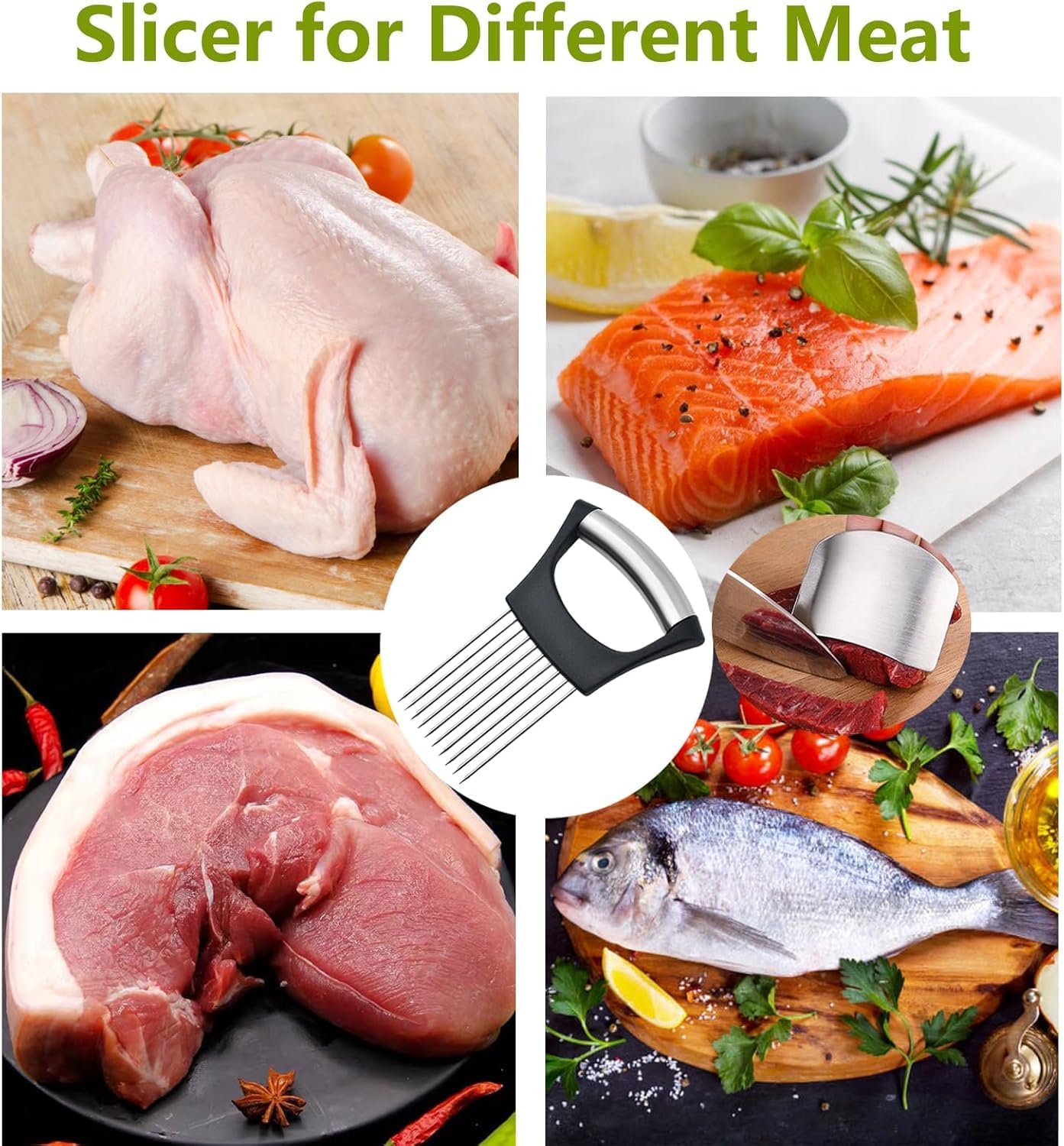 JK-GMTE Finger Guards for Cutting 2 Pcs Stainless Steel Knife Protector