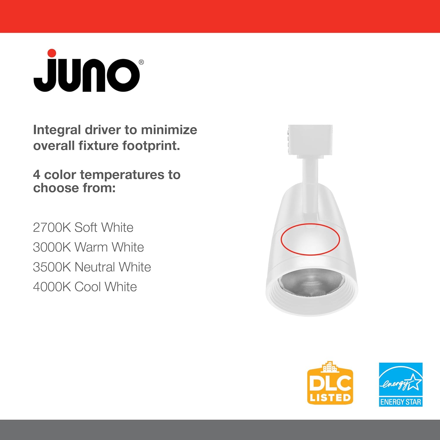 Juno R600L G2 2700K 95W LED Track Light Head