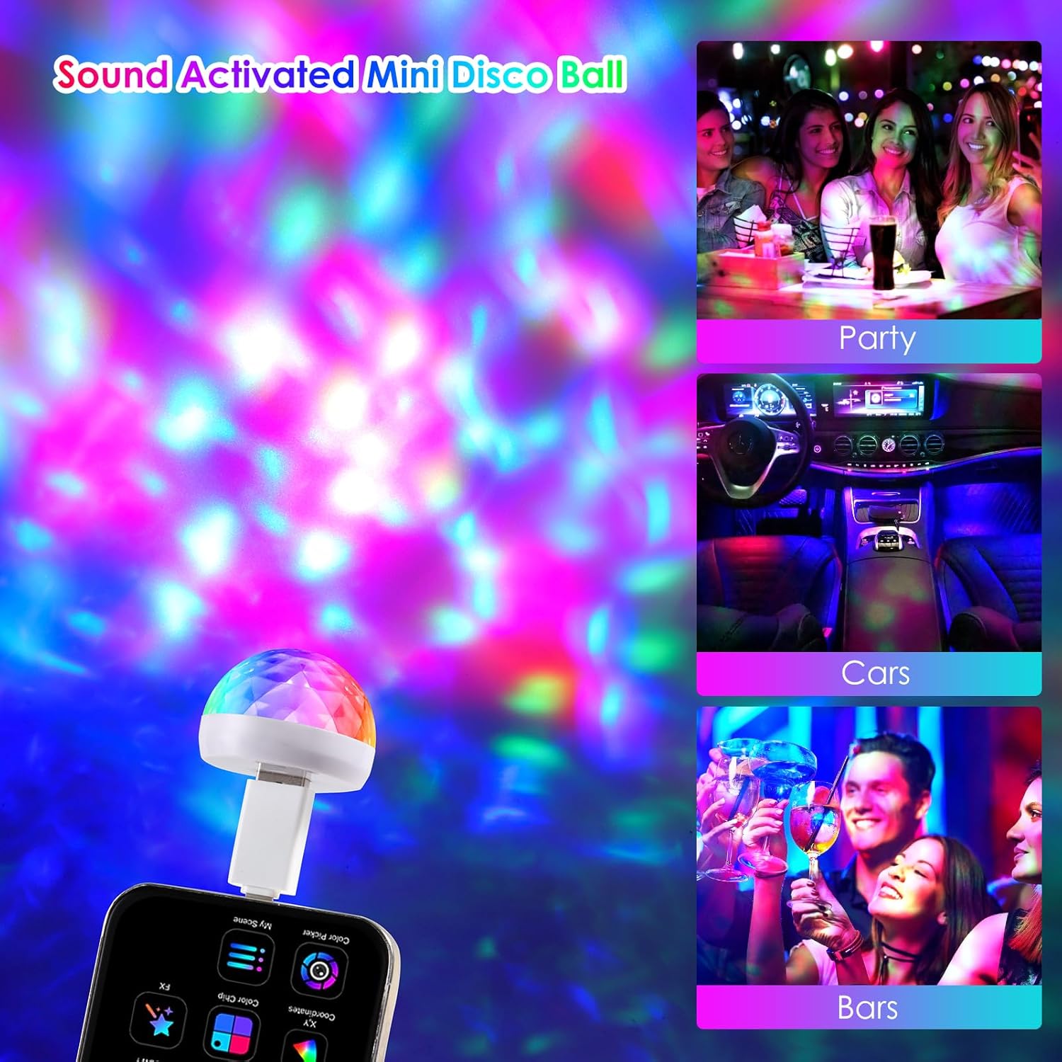 Orlabno USB Mini Disco Ball Light - Festive Party Decor 1