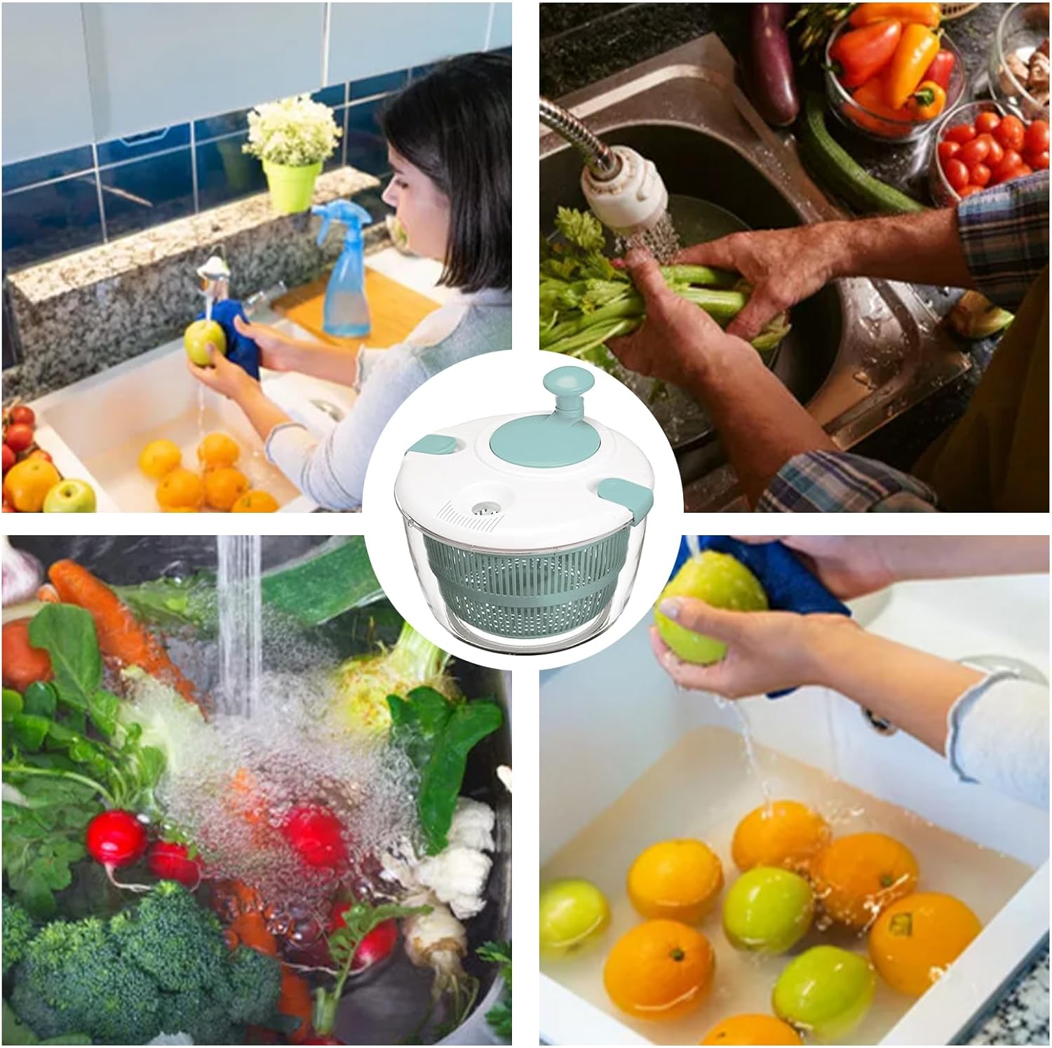 Vansza Salad Dryer Spinner - 10 Sec Water Removal