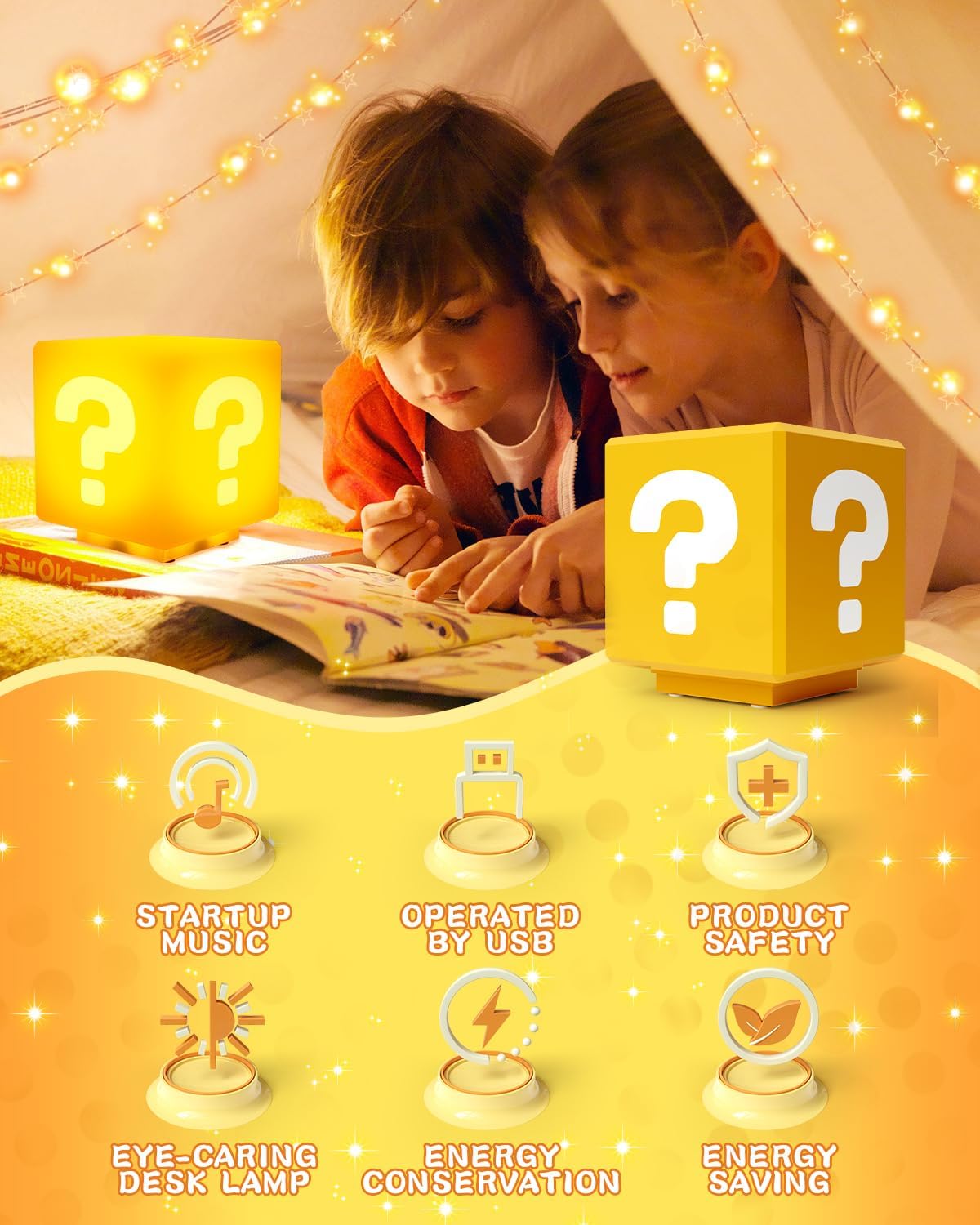 NESIMY Super Bros Night Light with Game Sounds