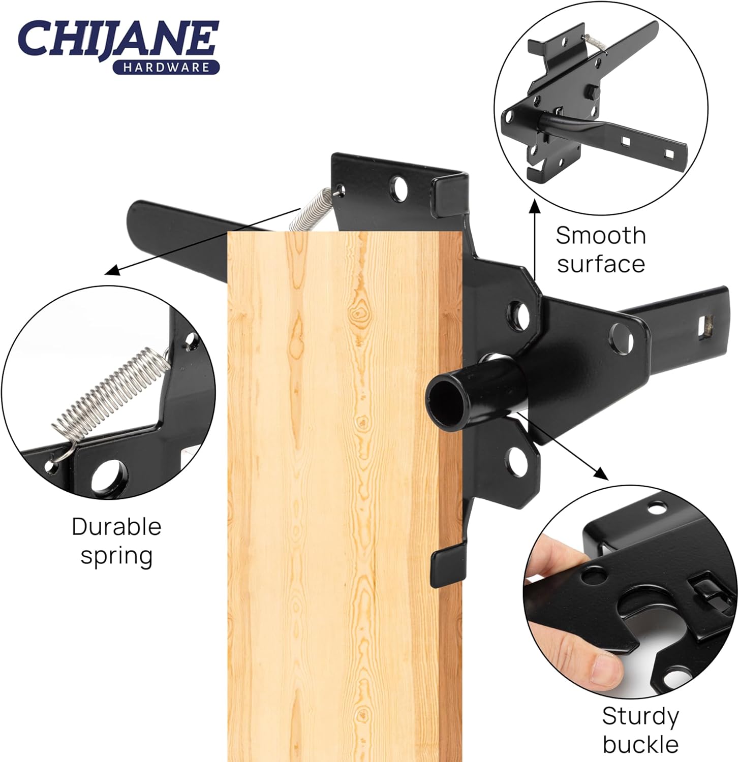 Heavy-Duty Fence Latch Self-Closing Automatic Door Safety
