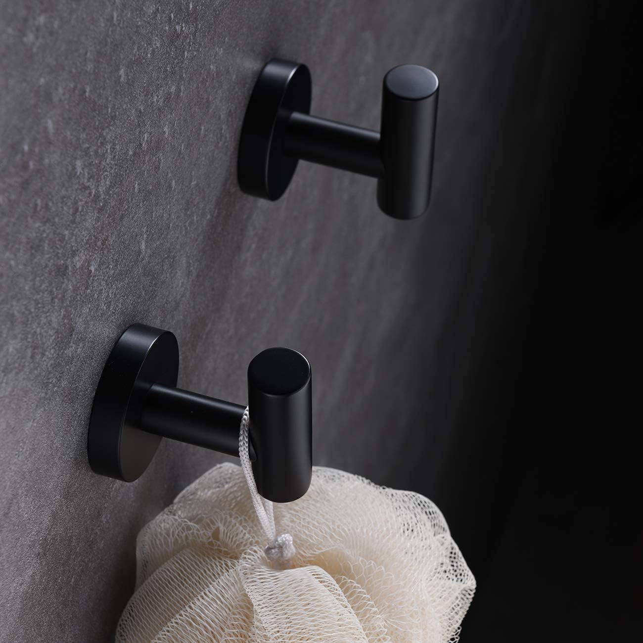 Hoooh Matte Black 3-Piece Bathroom Hardware Set