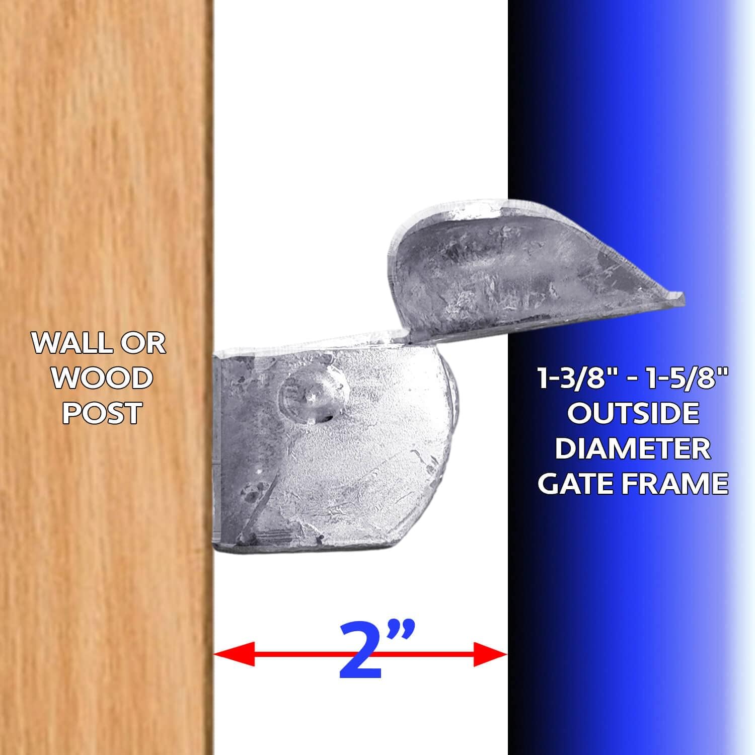 Wall-Mounted Butterfly Fork Latch Gate Hardware