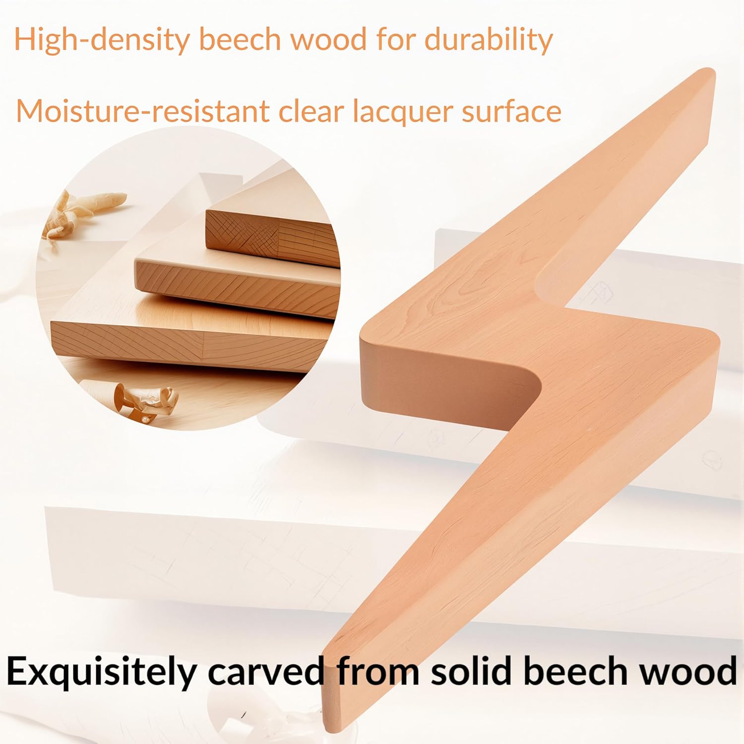 VOREN Toilet Paper Holder Wall Mount Wooden 2 Pack