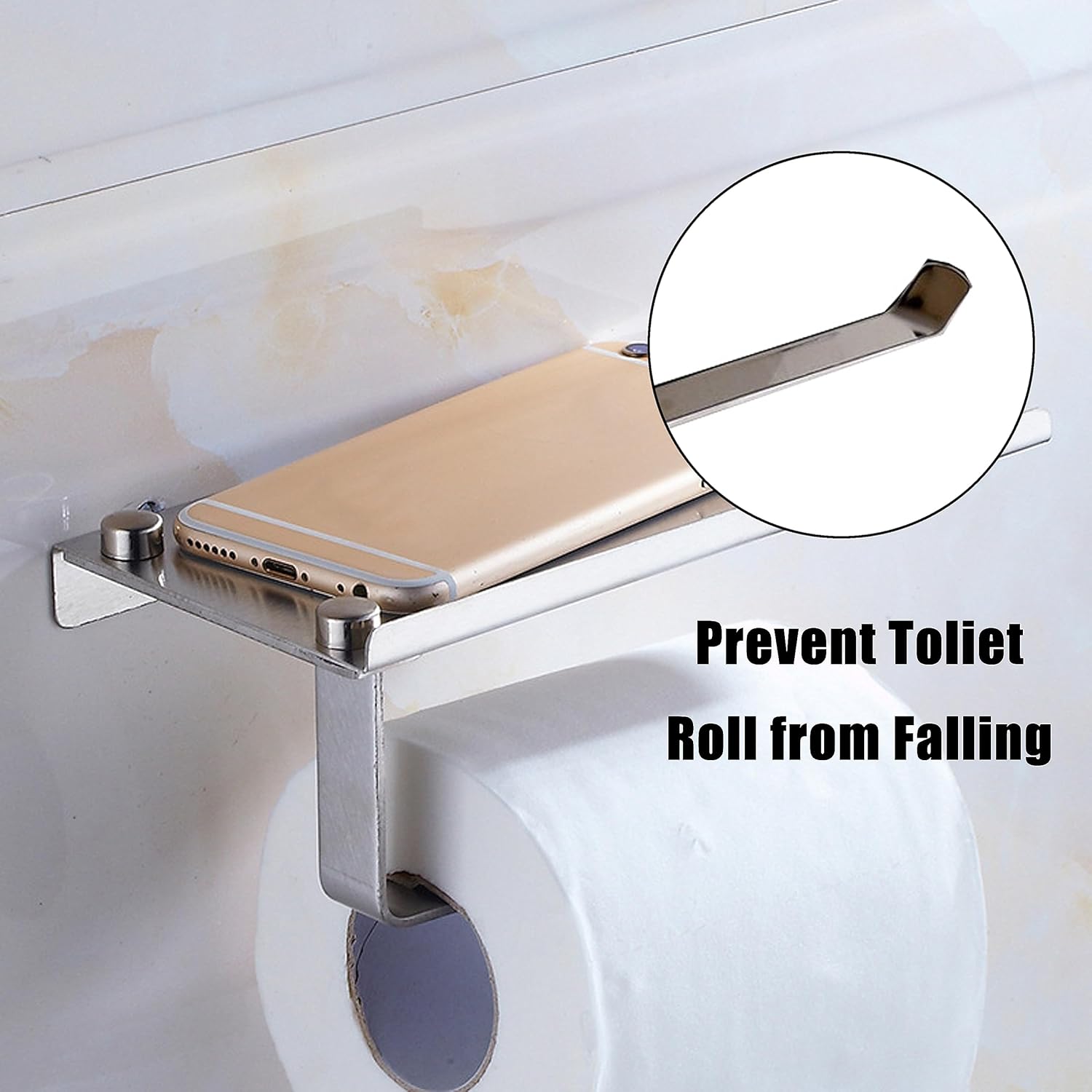 Stainless Steel Toilet Paper Holder Wall Mount