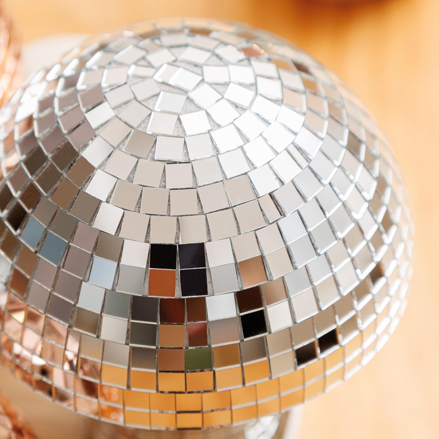 Reflective Silver Mushroom Disco Ball - 49 Inch Handmade Decor