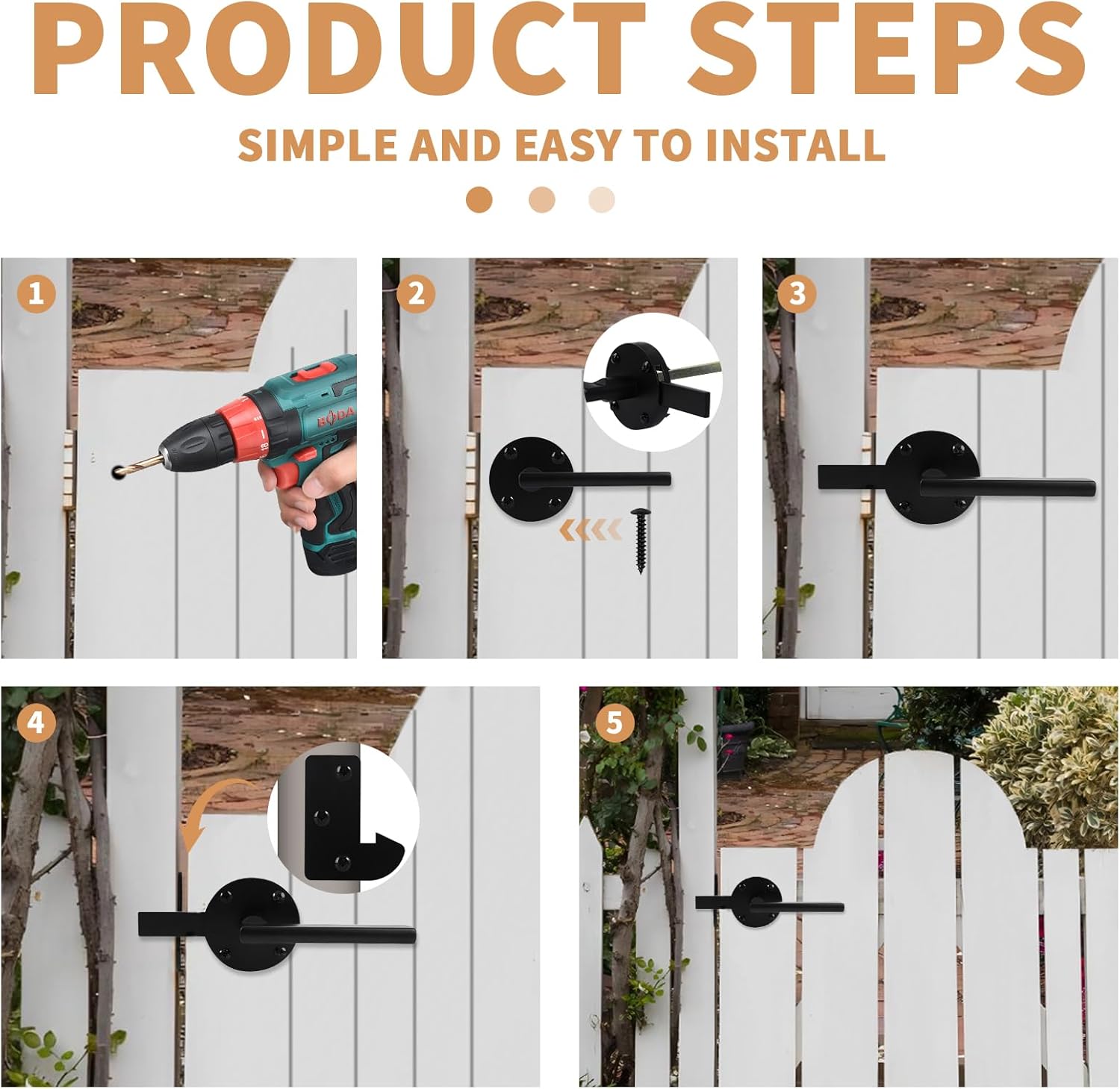 Durable Two-Sided Gate Latch for Outdoor Use