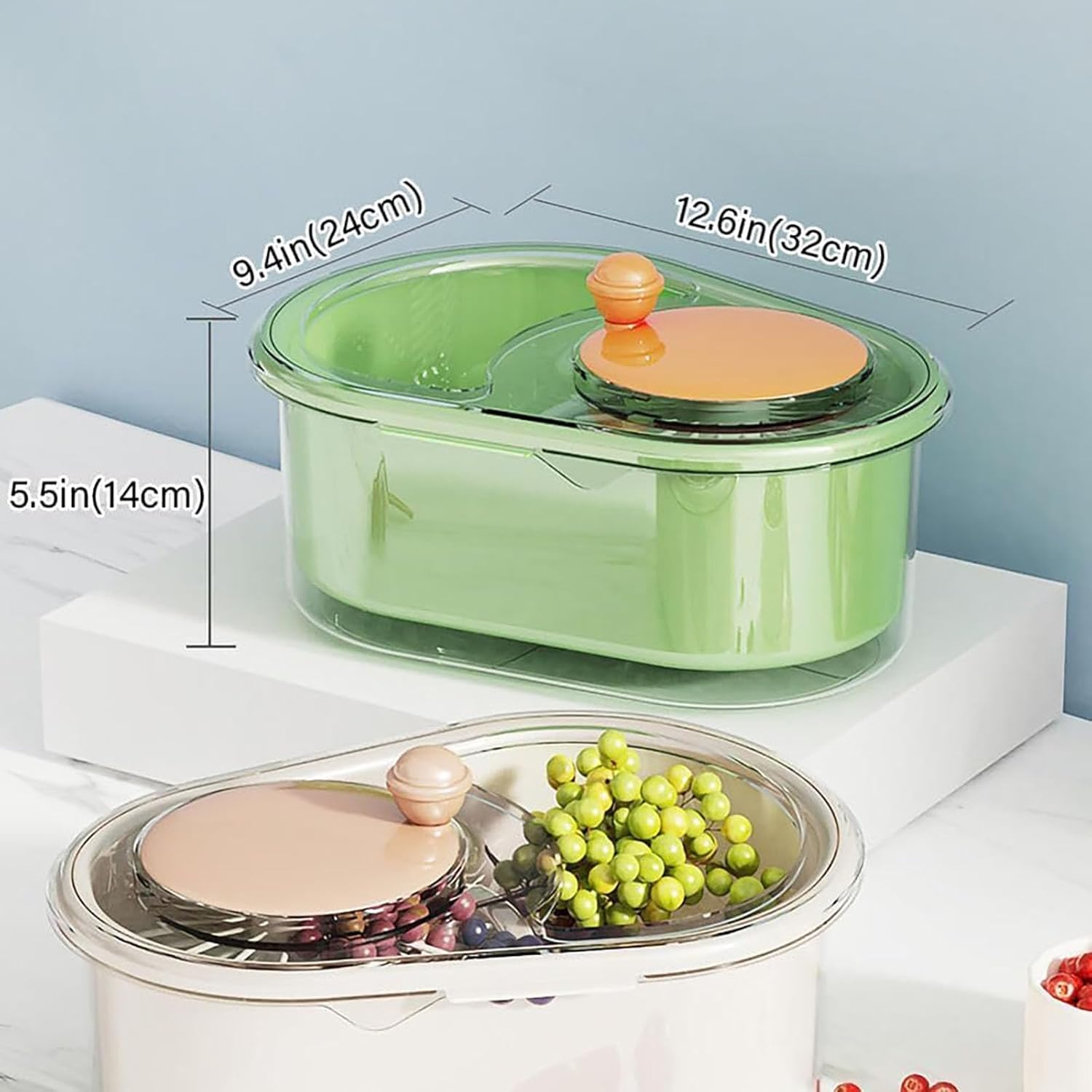 Cmeilau 2025 Fruit Cleaner Spinner Manual Portable