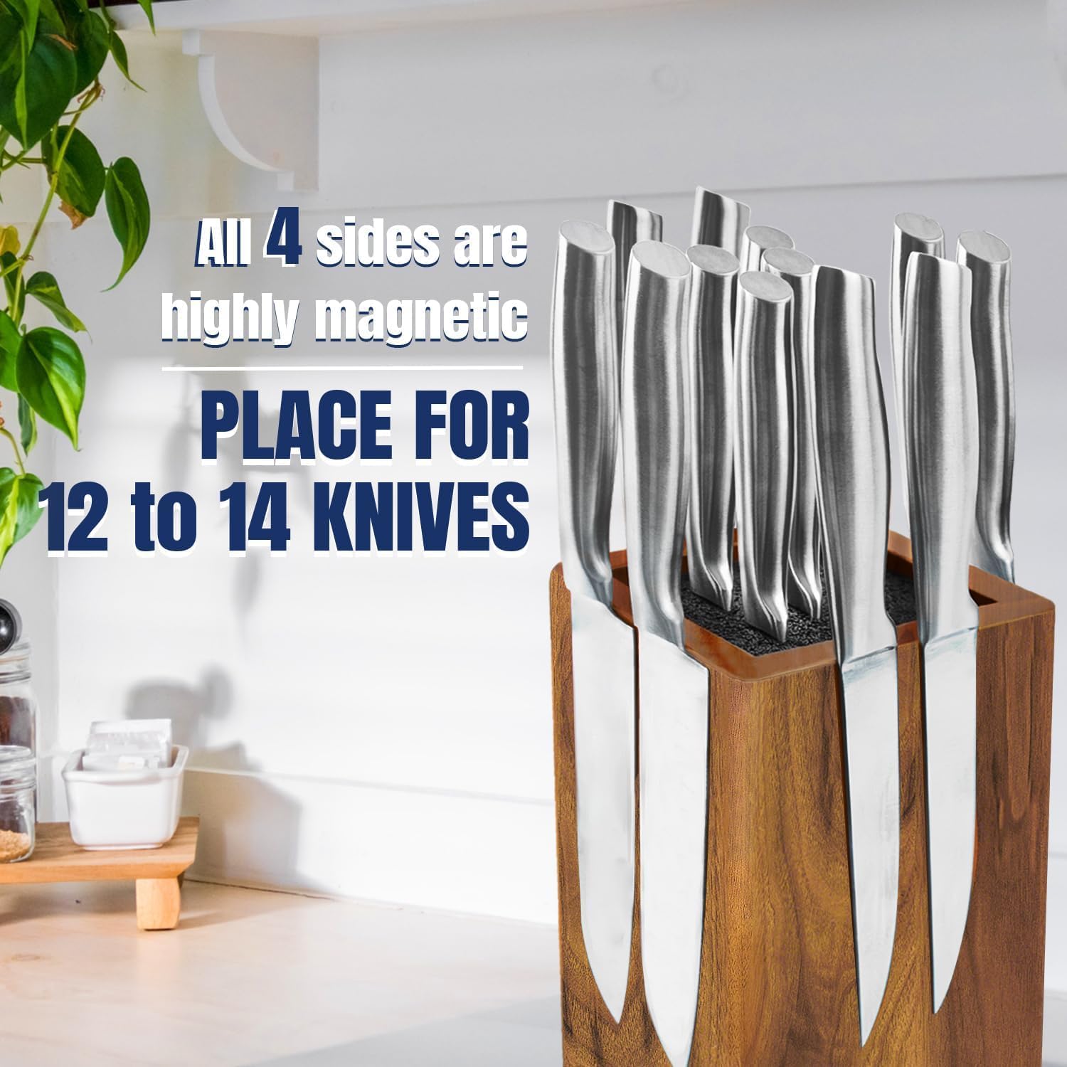 Dmore Magnetic Knife Block Stand with 360 Rotation