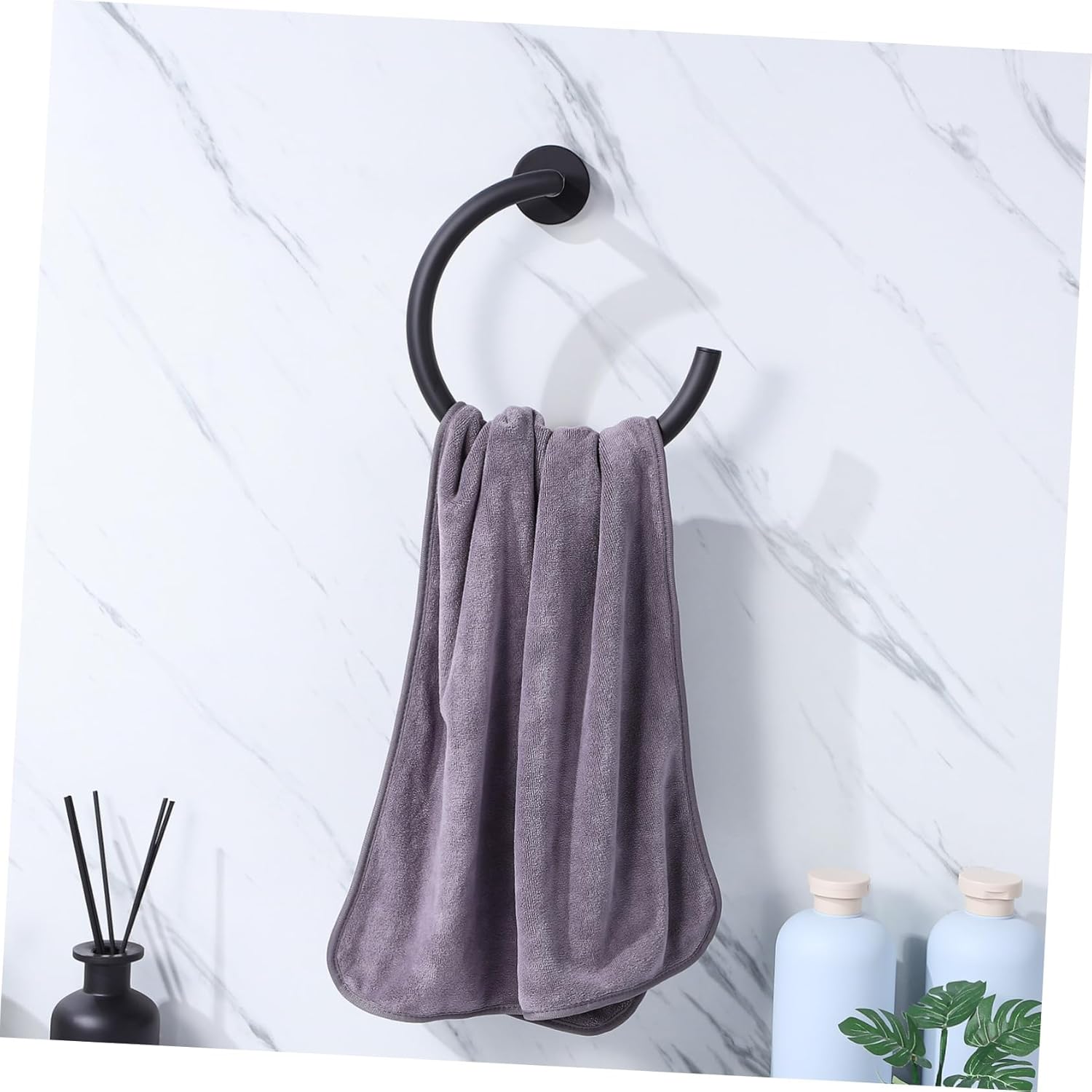 HOLIDYOYO Wall Mount Towel Ring Stainless Steel