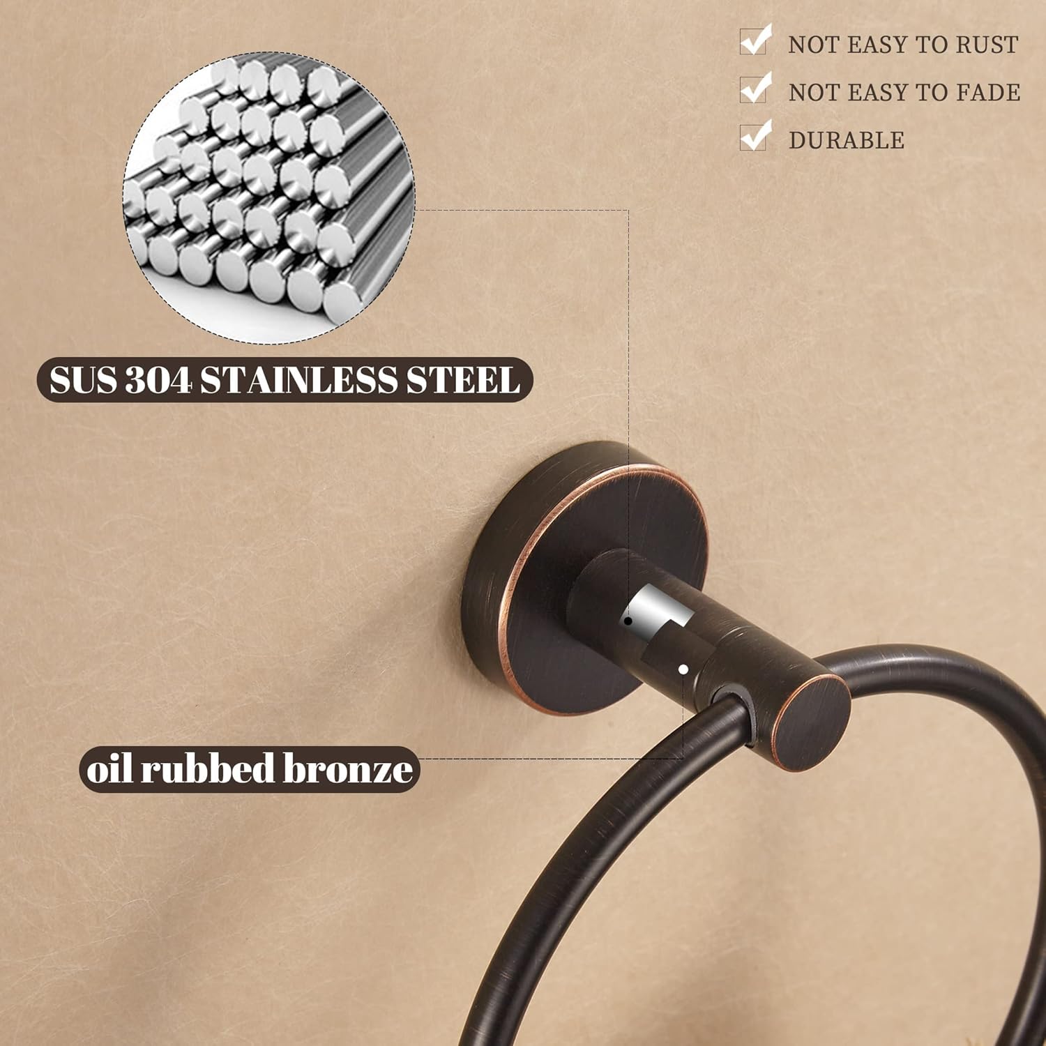 BigBig Home Bronze Towel Holder with 180 Rotation
