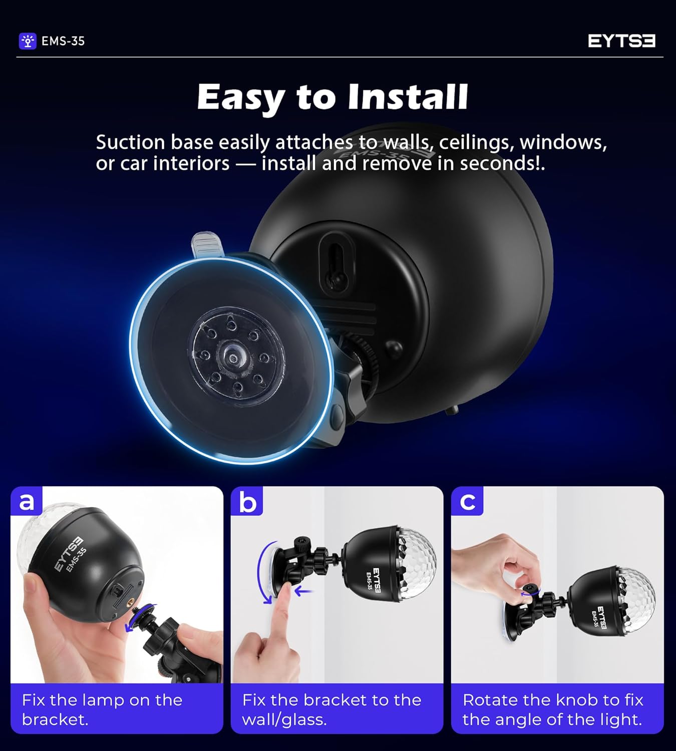 EYTSE 2-Pack Mini Disco Ball Lights with Remote