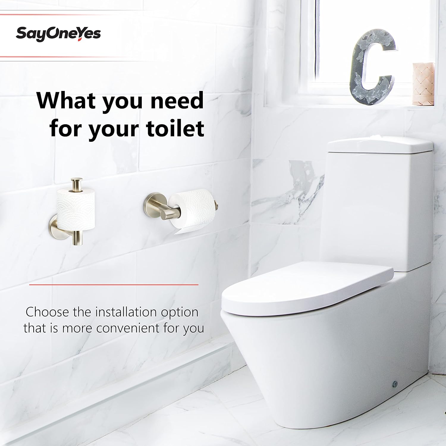 Luxury Brushed Nickel Toilet Paper Holder