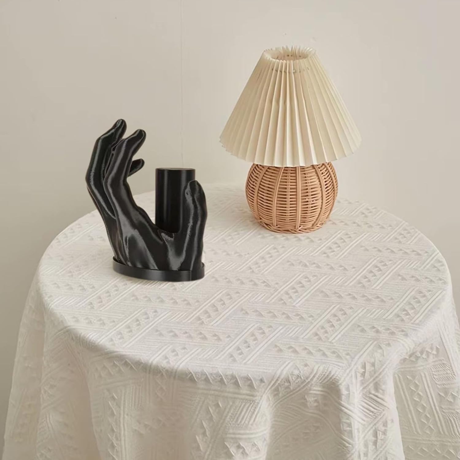 Black Toilet Paper Holder Palm Shape Wall Mount Tissue Roll Holder