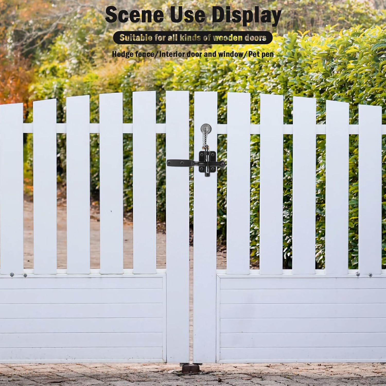 Durable Self-Locking Gate Latch with Stainless Steel Spring