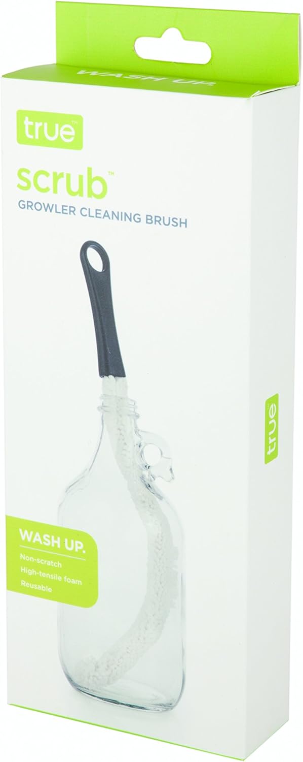 True Decanter Growler Brush - No-Scratch Reusable Cleaning Tool