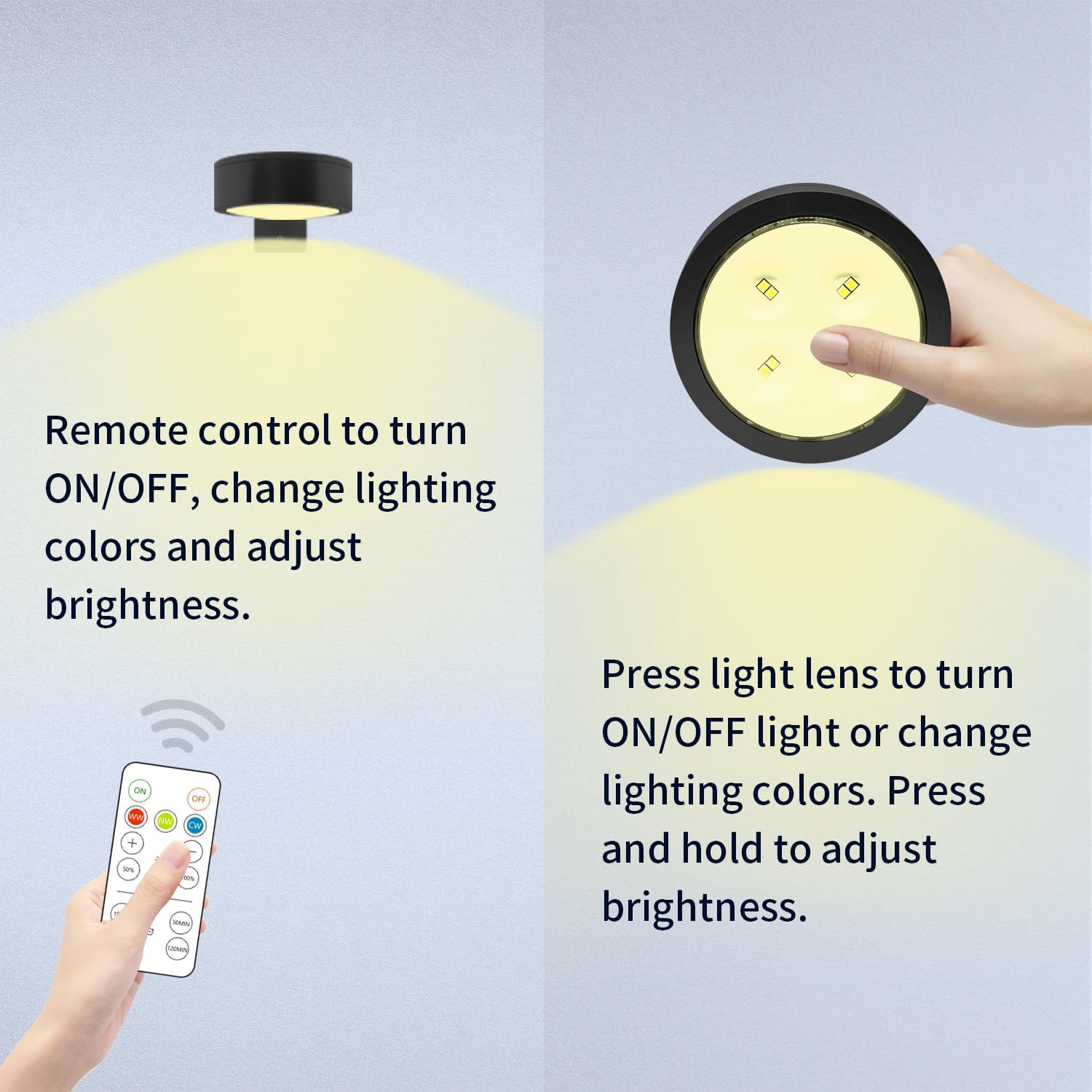 3PACK Picture Light with Remote 3 Colors