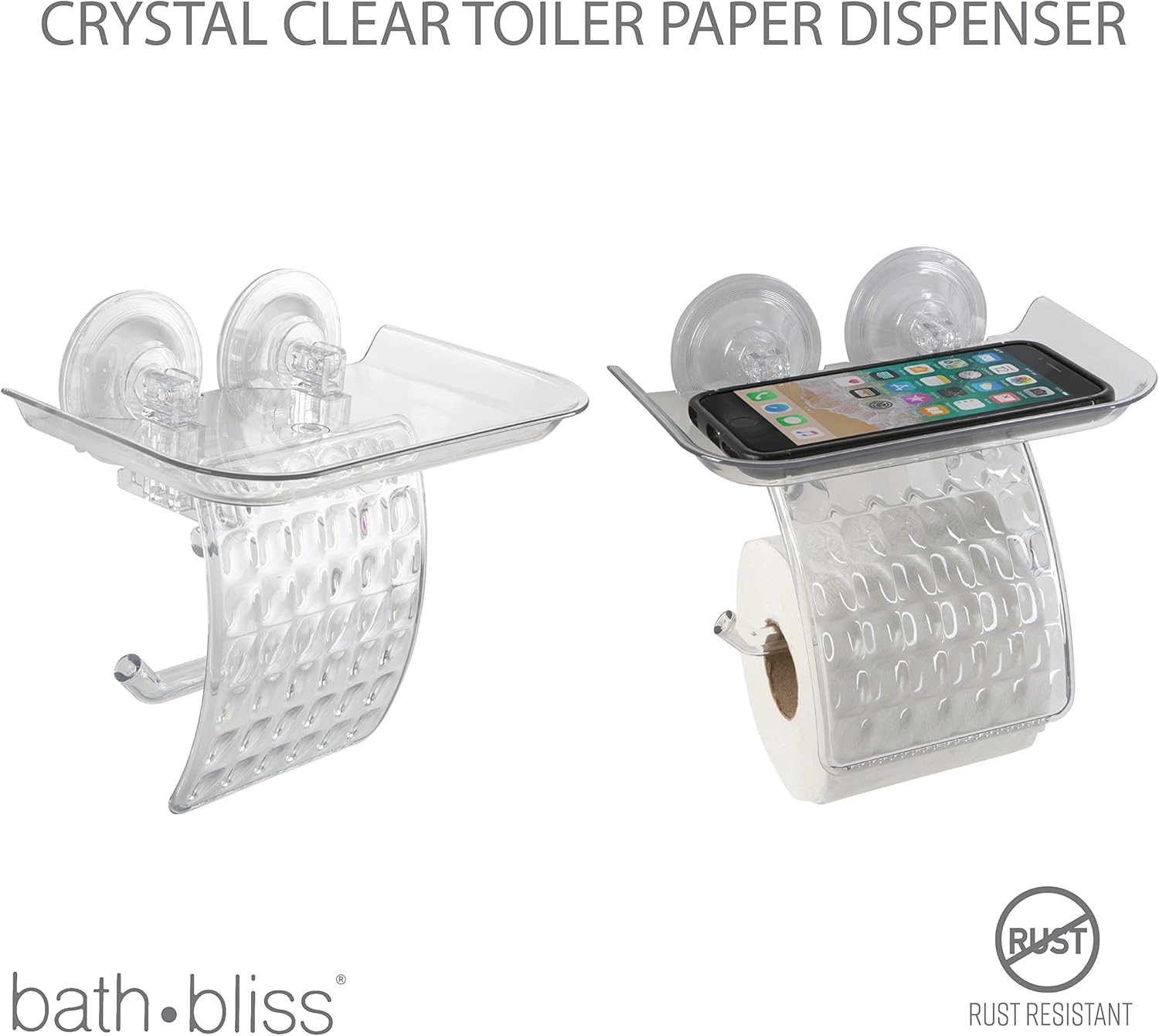 Bath Bliss Suction Cup Toilet Paper Holder