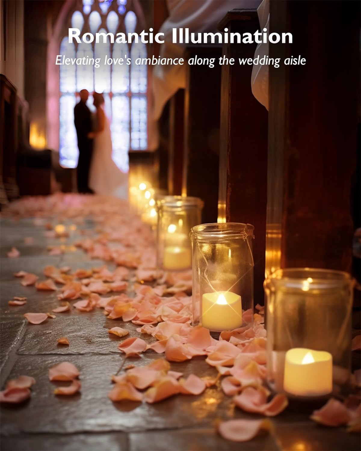 Homemory 72-Pack Battery Operated Flameless Tea Lights
