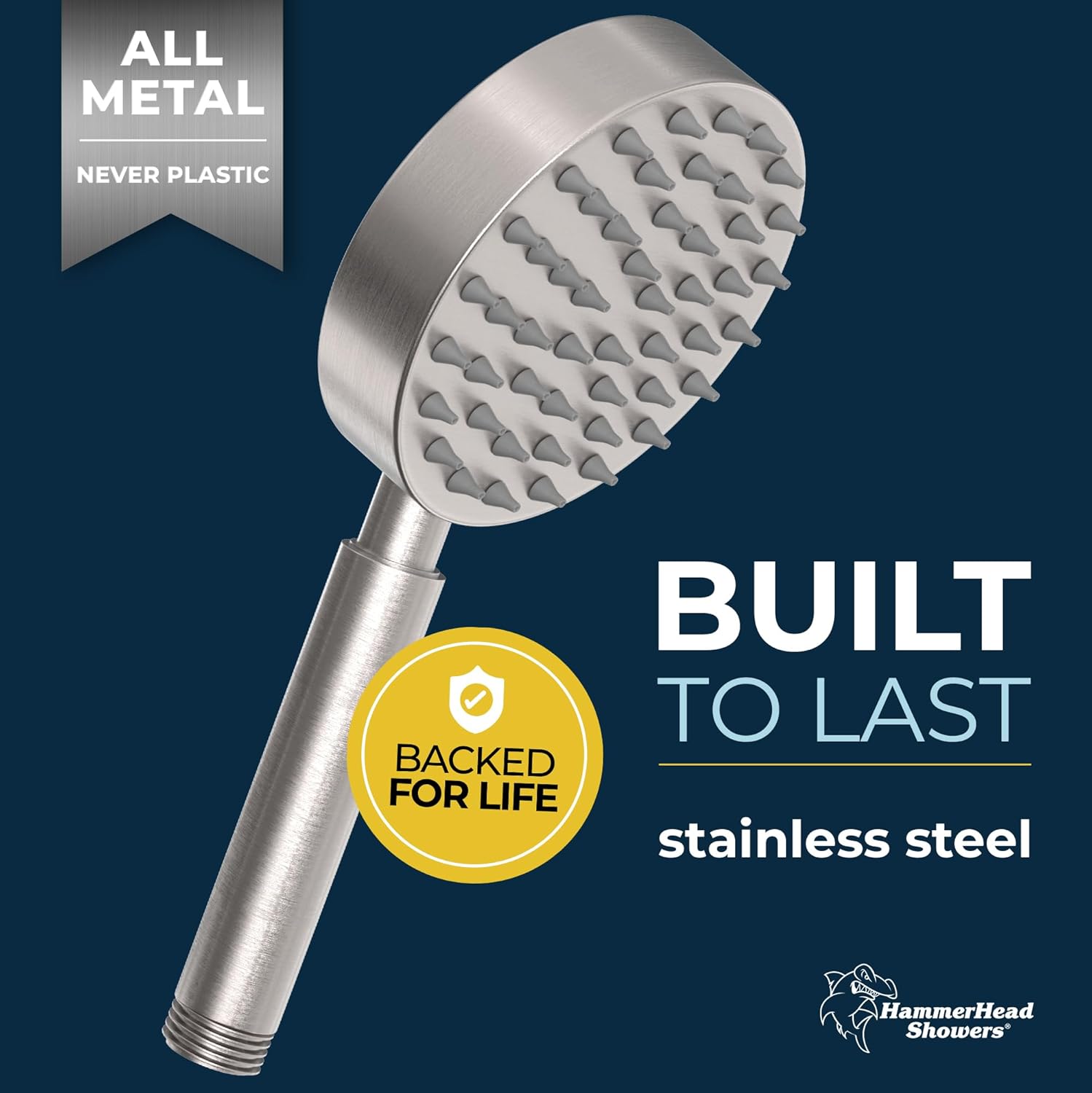 Premium All-Metal Handheld Shower Head