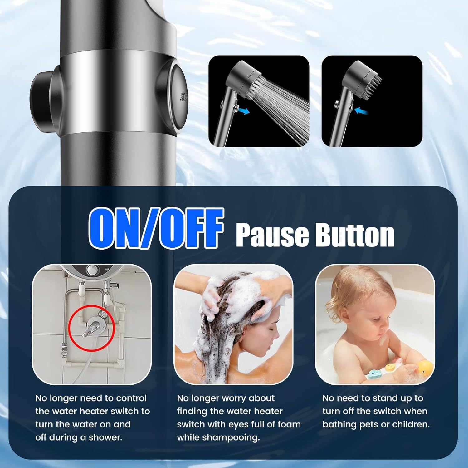 Ergonomic Water-Saving Handheld Shower Head