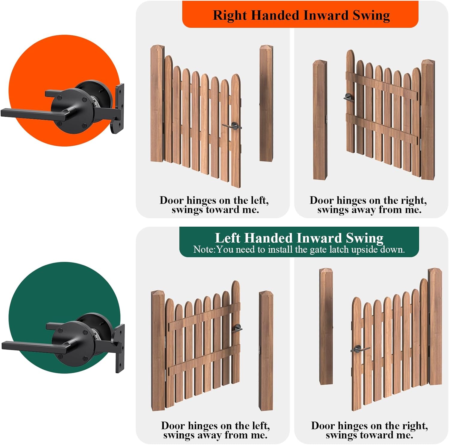 High-Quality Double-Sided Gate Latch for Wooden Fences More