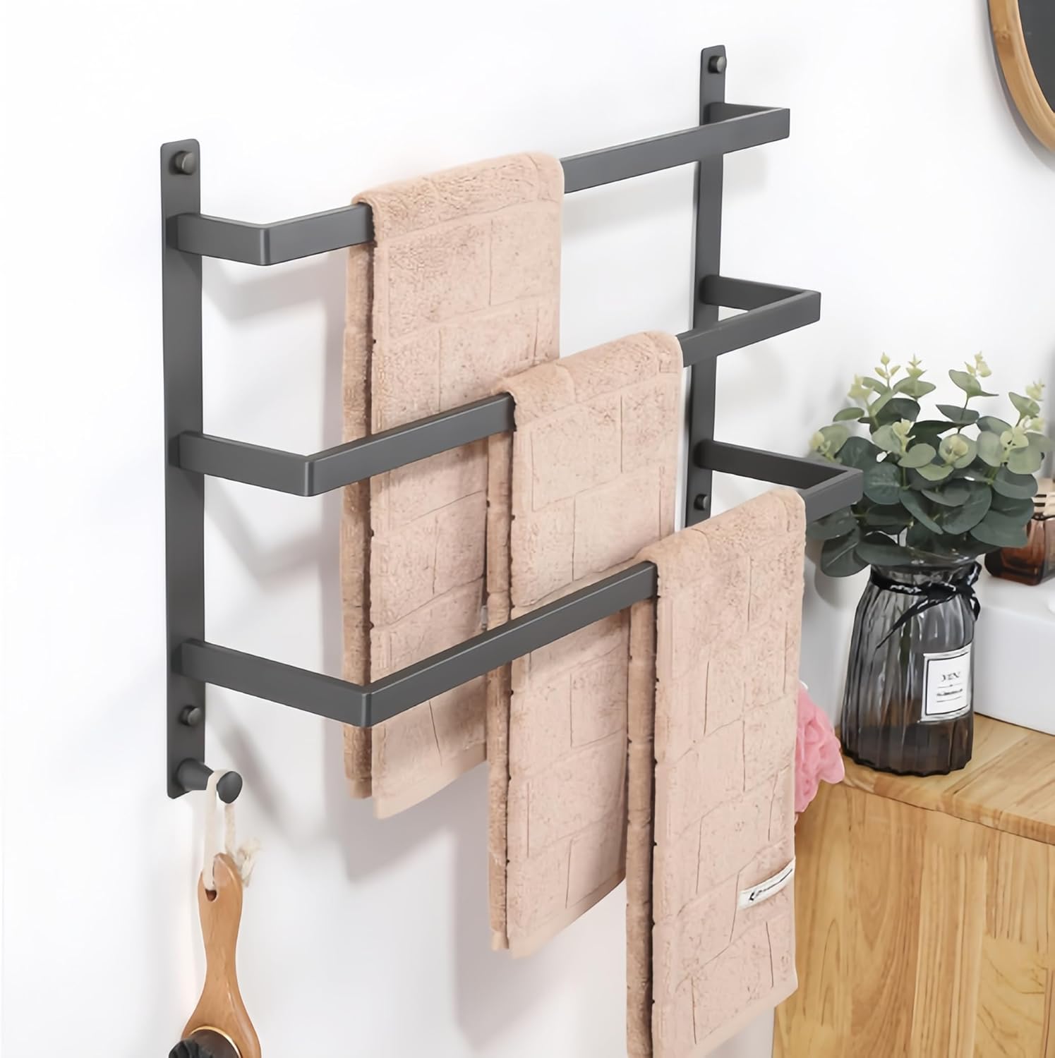 SEIDO 3-Tier Square Towel Rack 16 Inch Stainless Steel