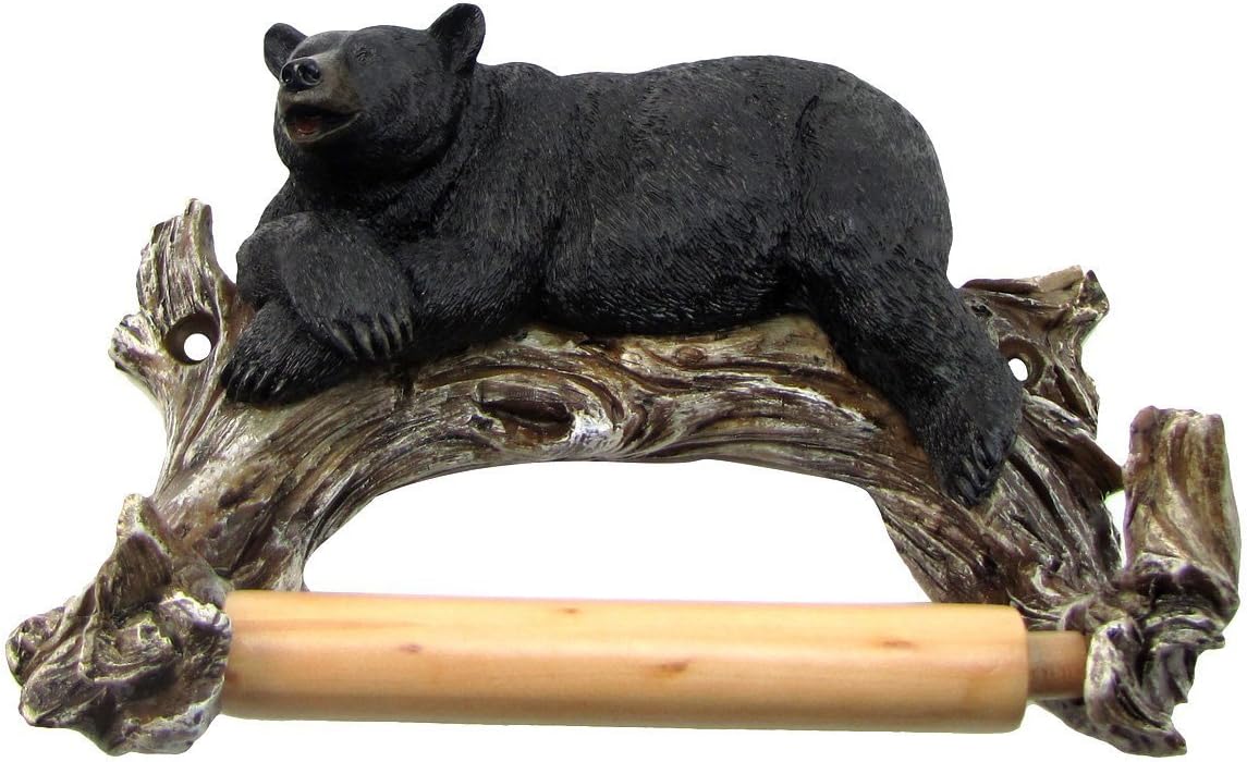 Treasure Gurus Black Bear TP Holder Wall Mount