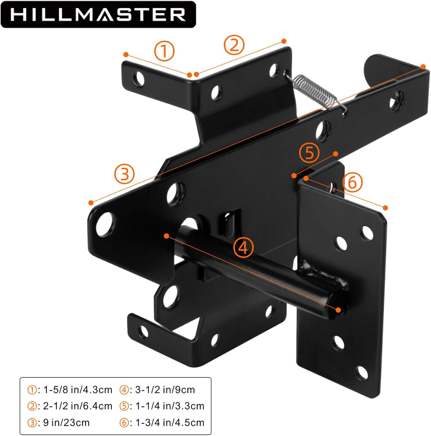 Sturdy Stainless Steel Gate Latch with Black Finish