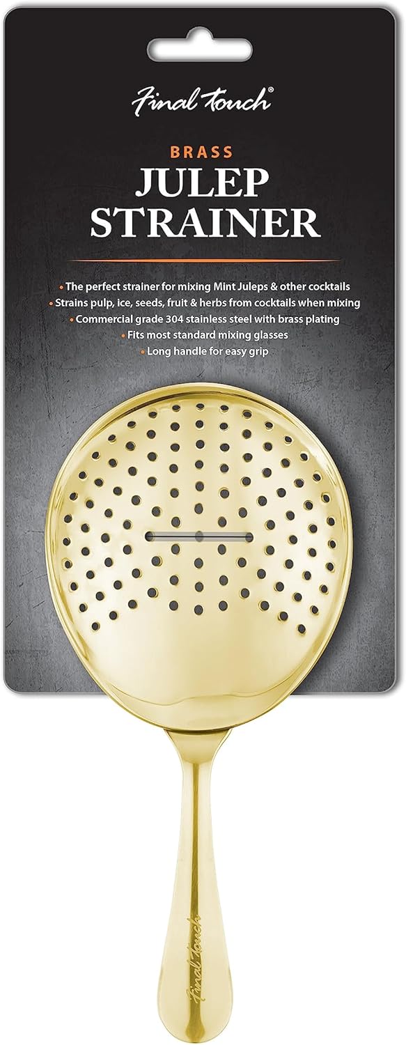 Final Touch Julep Strainer with Brass Finish