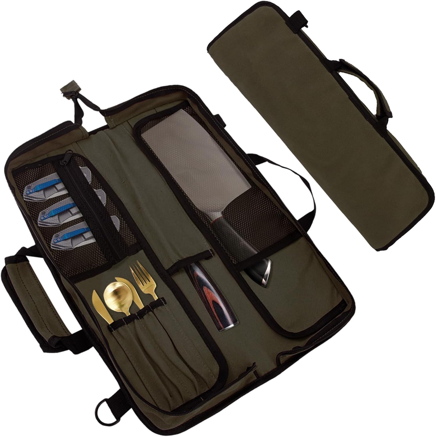 EHRGK Chef Knife Roll Bag with 13 Slots