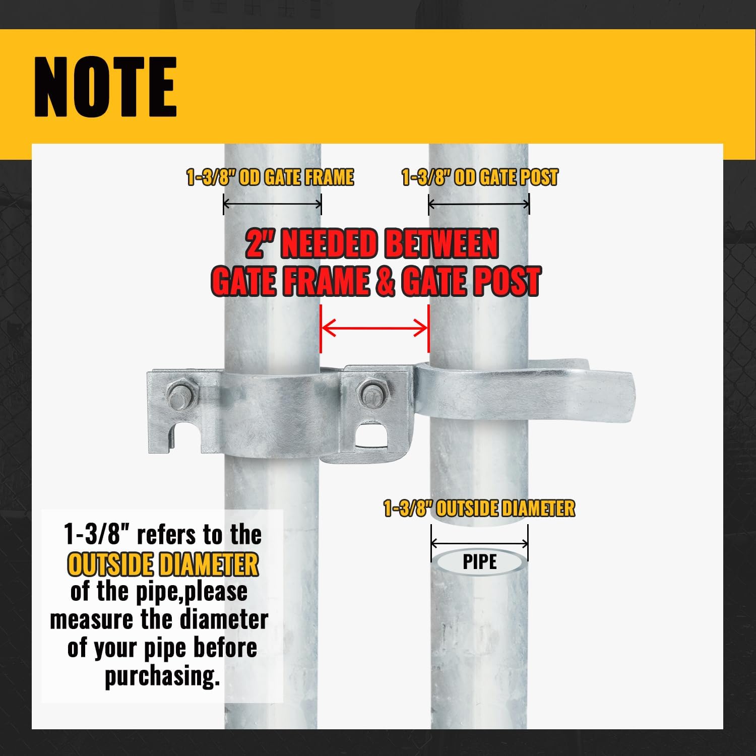 VIVADA Chain Link Gate Latch Durable Strong Fast-Winning