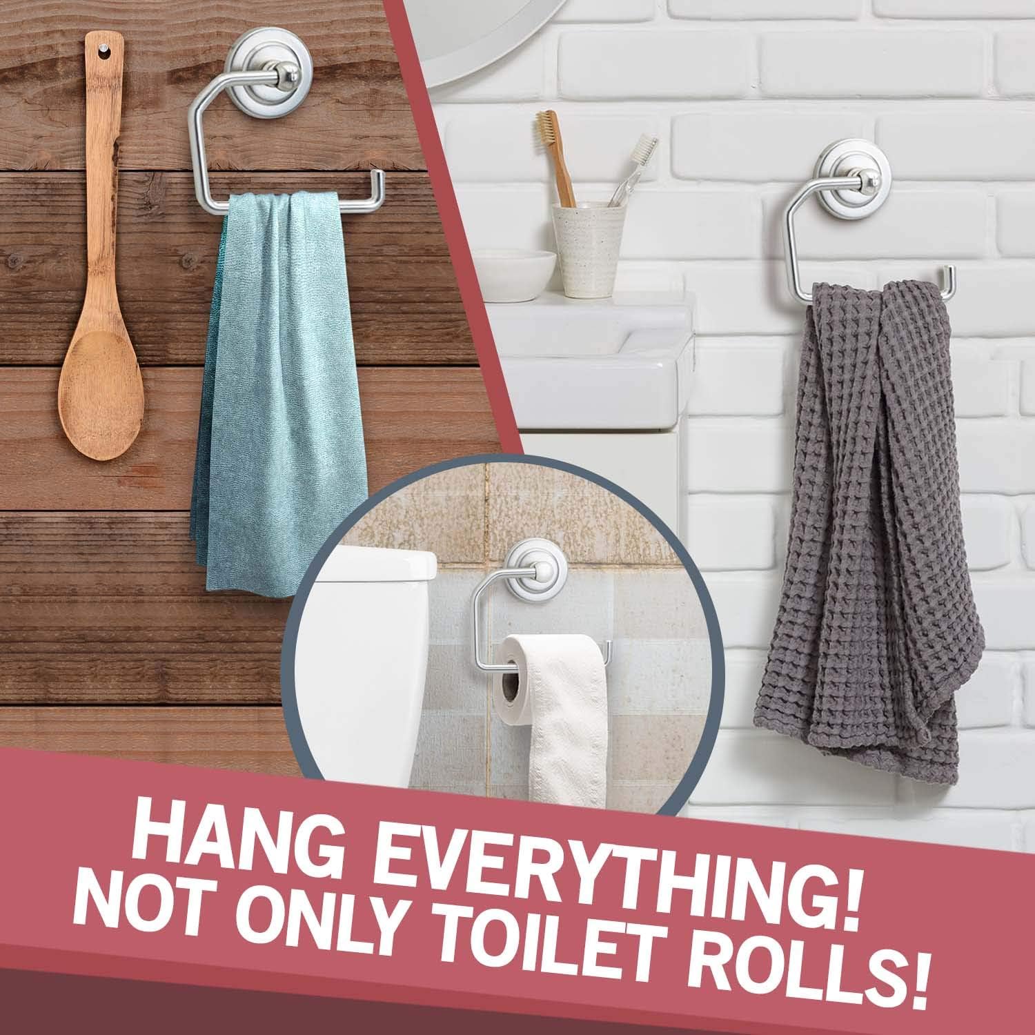 JD Jack NDrill Toilet Paper Holder with Free Towel Hook 1