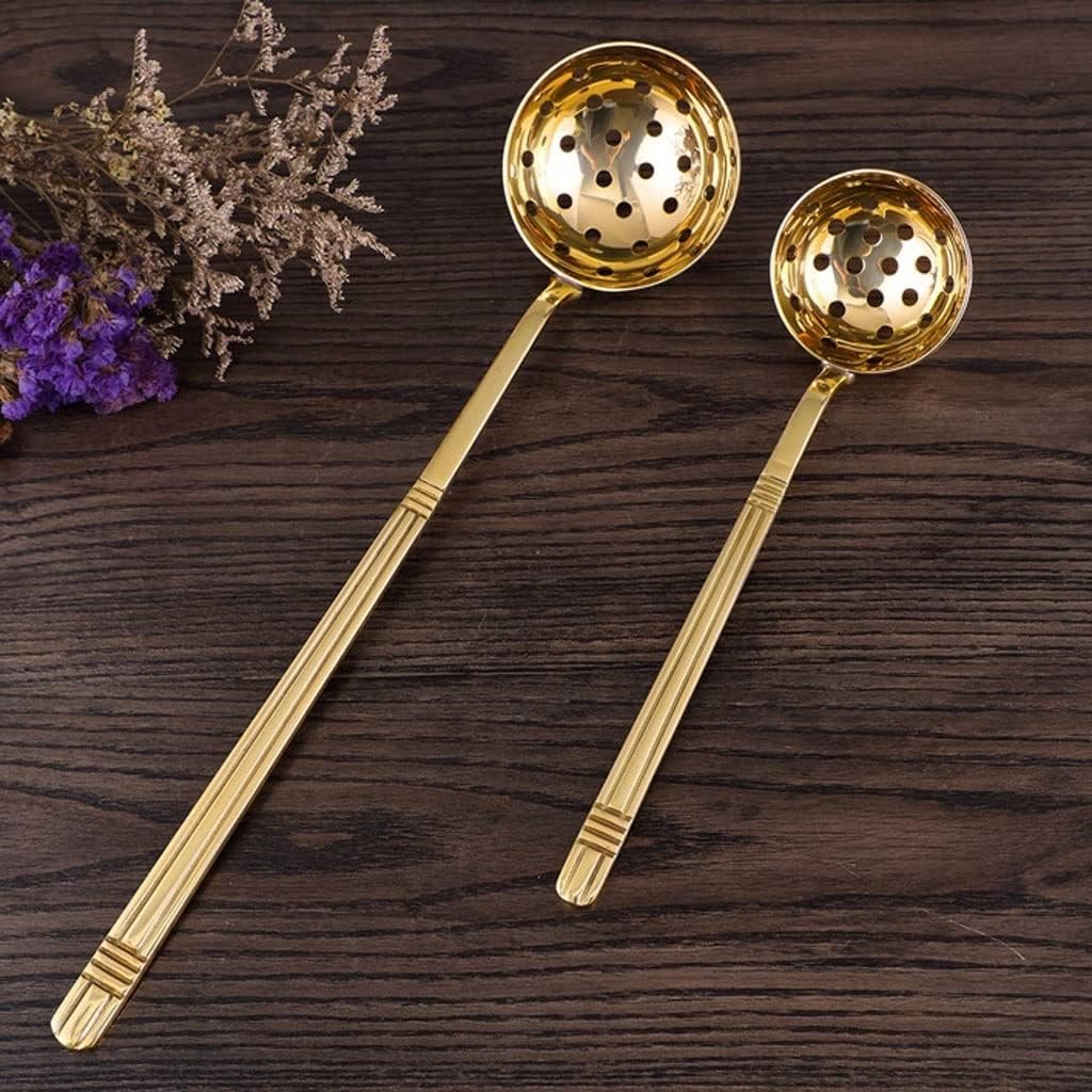 Copper Cooker Skimmer with Colander Ladle Strainer