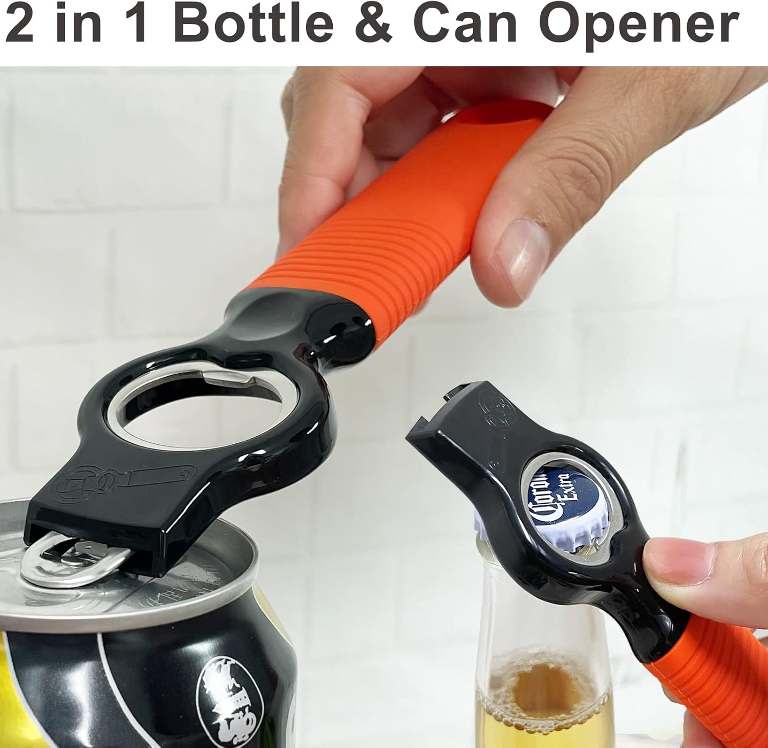 DUNLAGUE 2-Pack Bottle Can Opener with 42 Long Handle