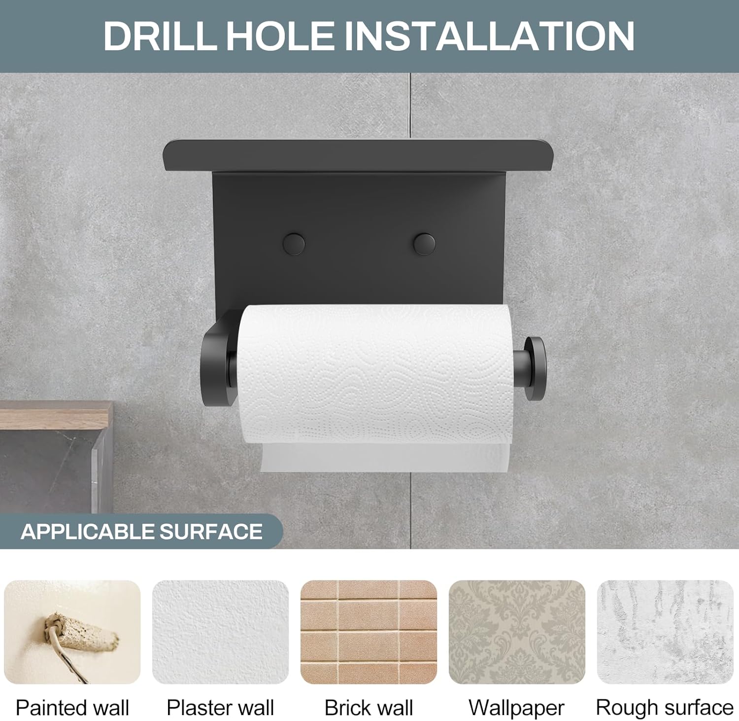 SetSail Toilet Paper Holder - Space-Saving Durable