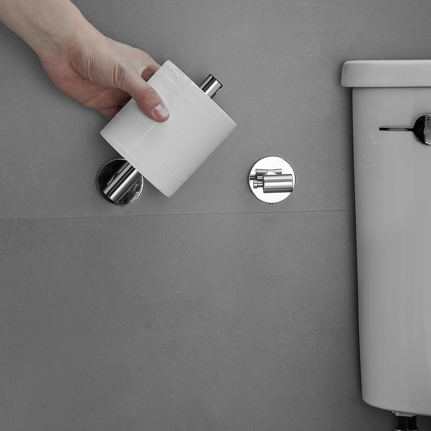 Sturdy and Stylish Double-Post Toilet Paper Holder