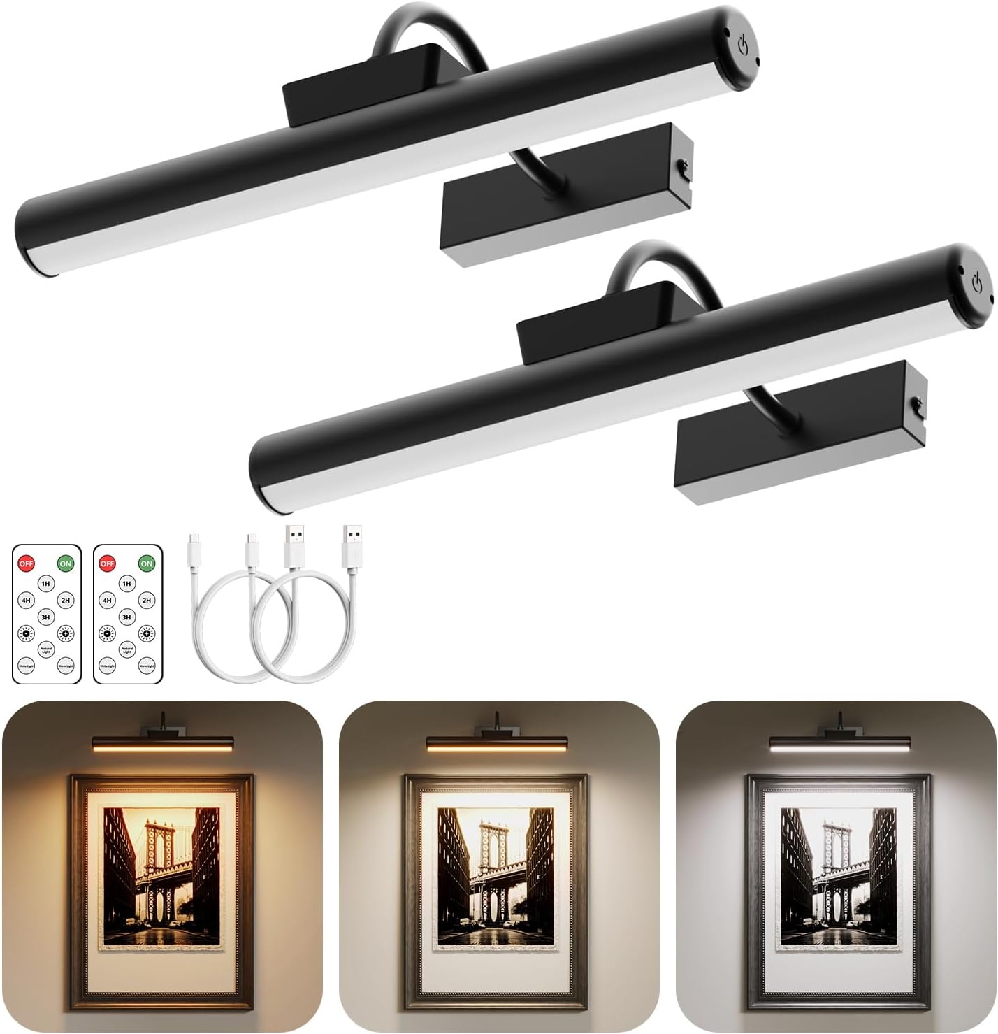 Skairipa Wireless Picture Light with Remote 2Pack 1