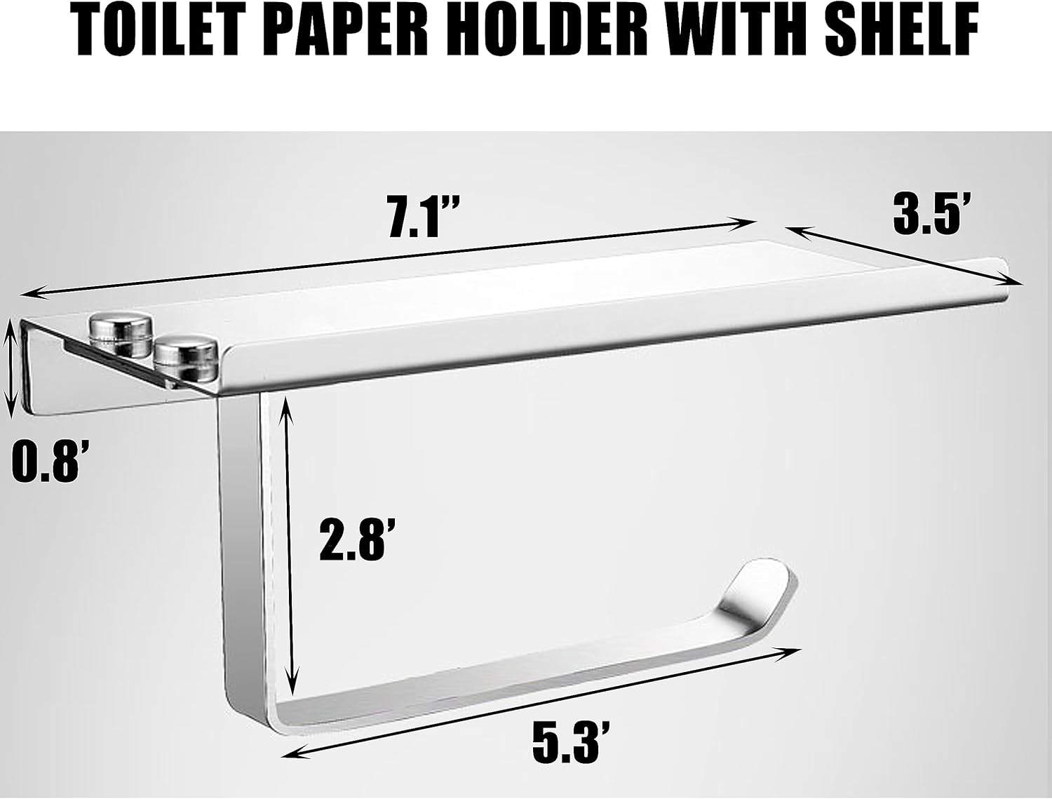 Stainless Steel Toilet Paper Holder Wall Mount