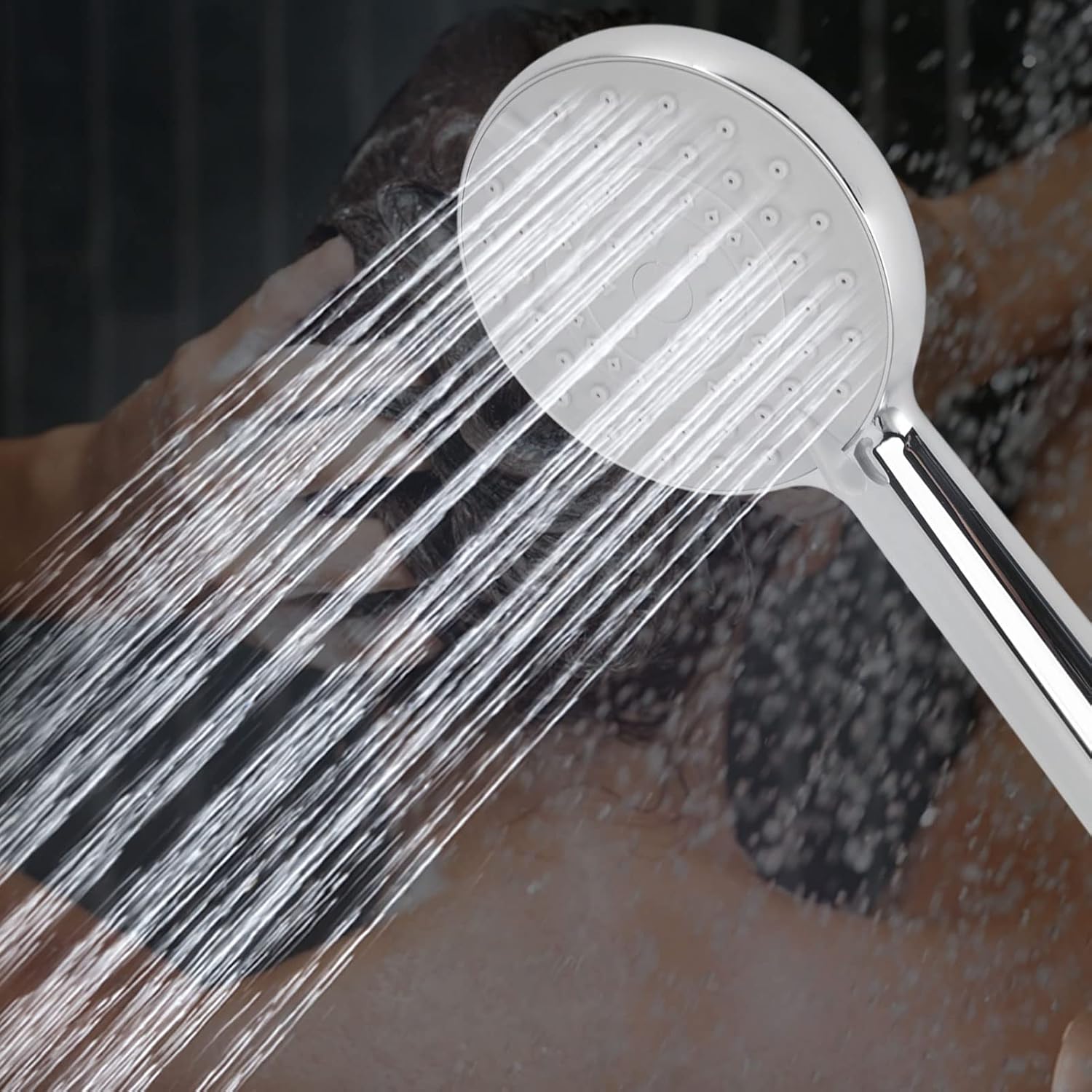Vs 5 Pressure Settings - Ergonomic Handheld Shower Head Silver