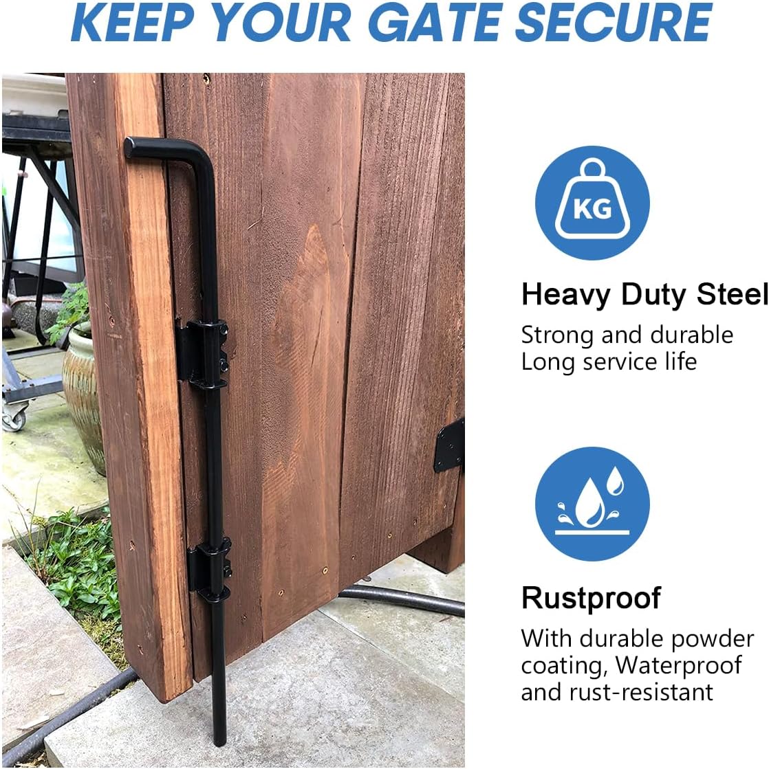 HANSHAN Cane Bolt Gate Drop Rod Set