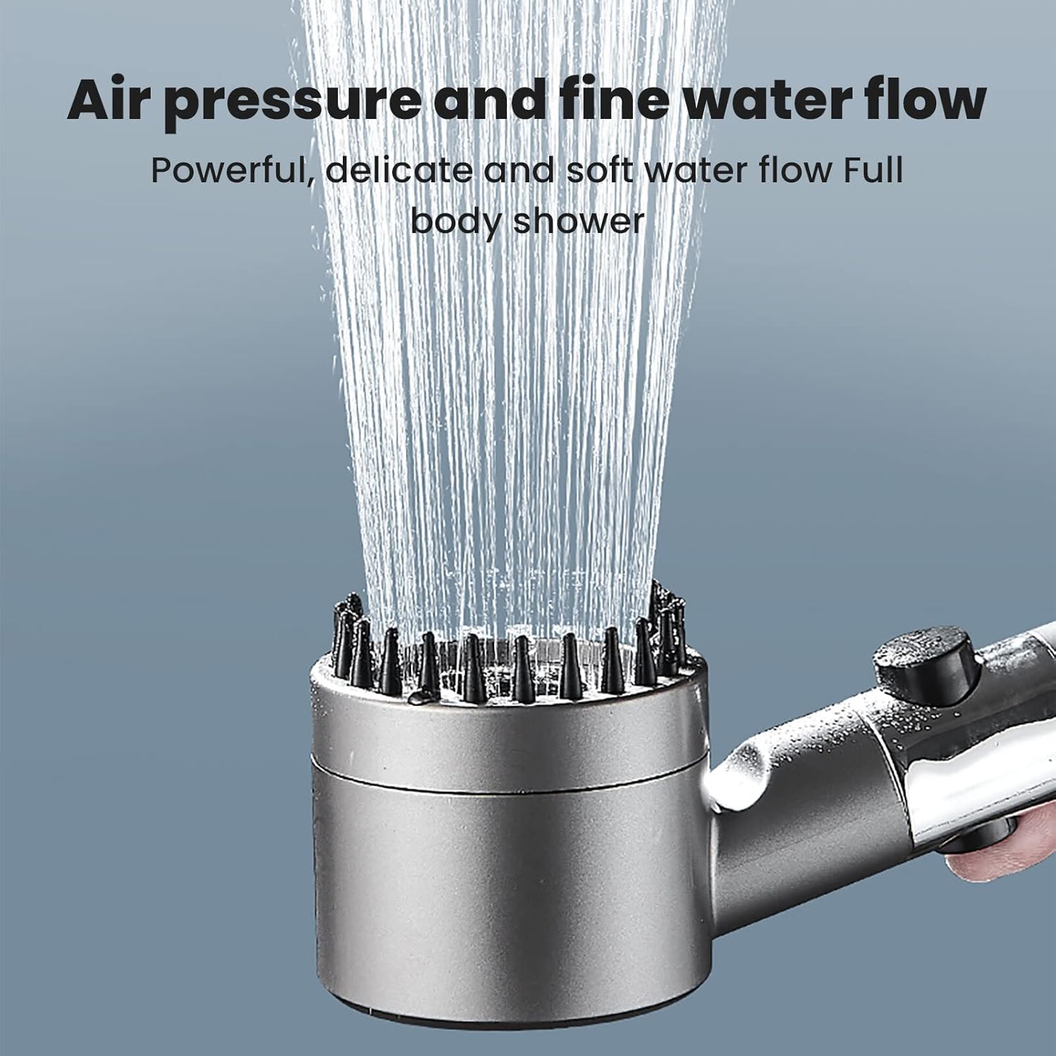 Relaxing High-Pressure Massage Shower Head with Pause Function