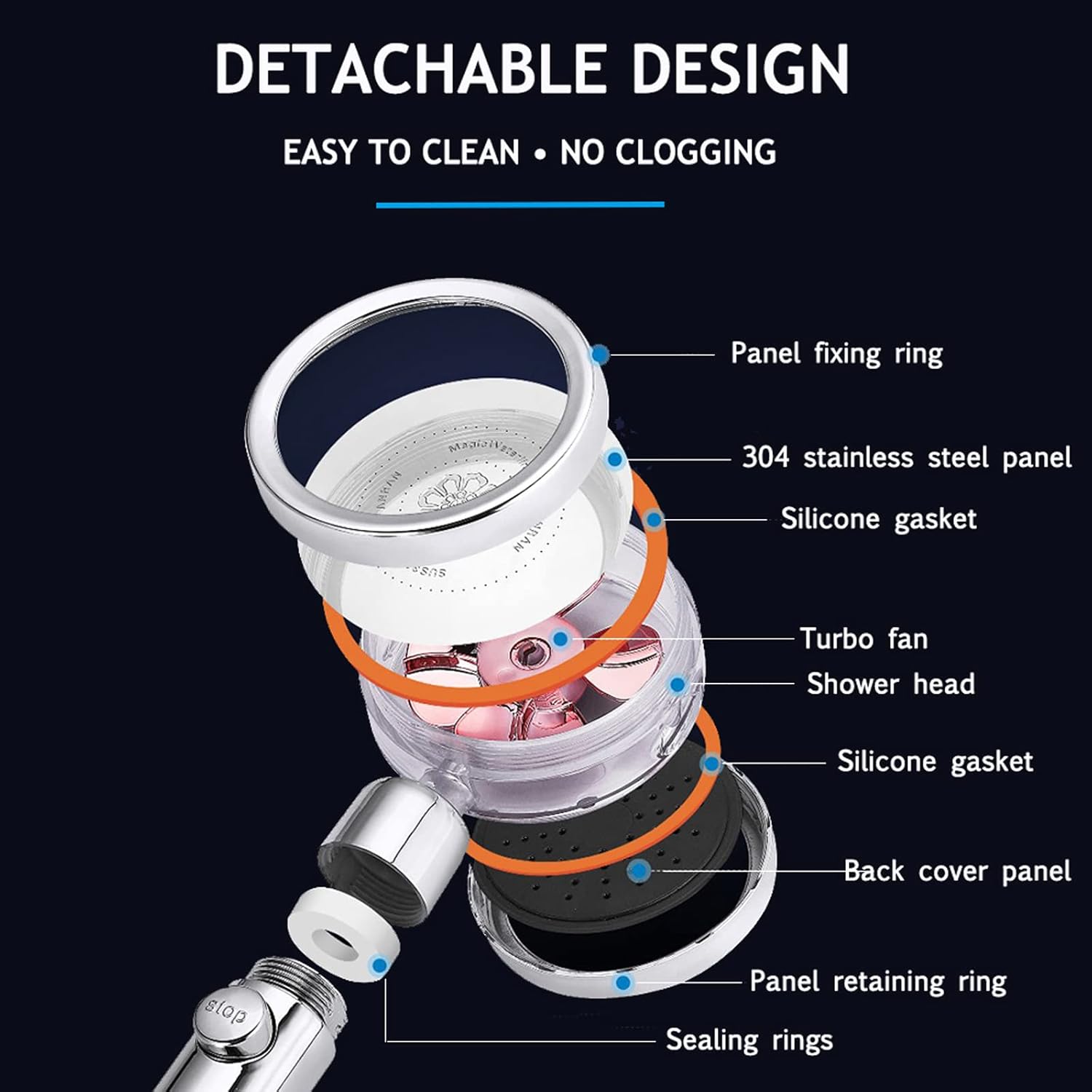 Compact Handheld Shower Head for Quick Cleanings